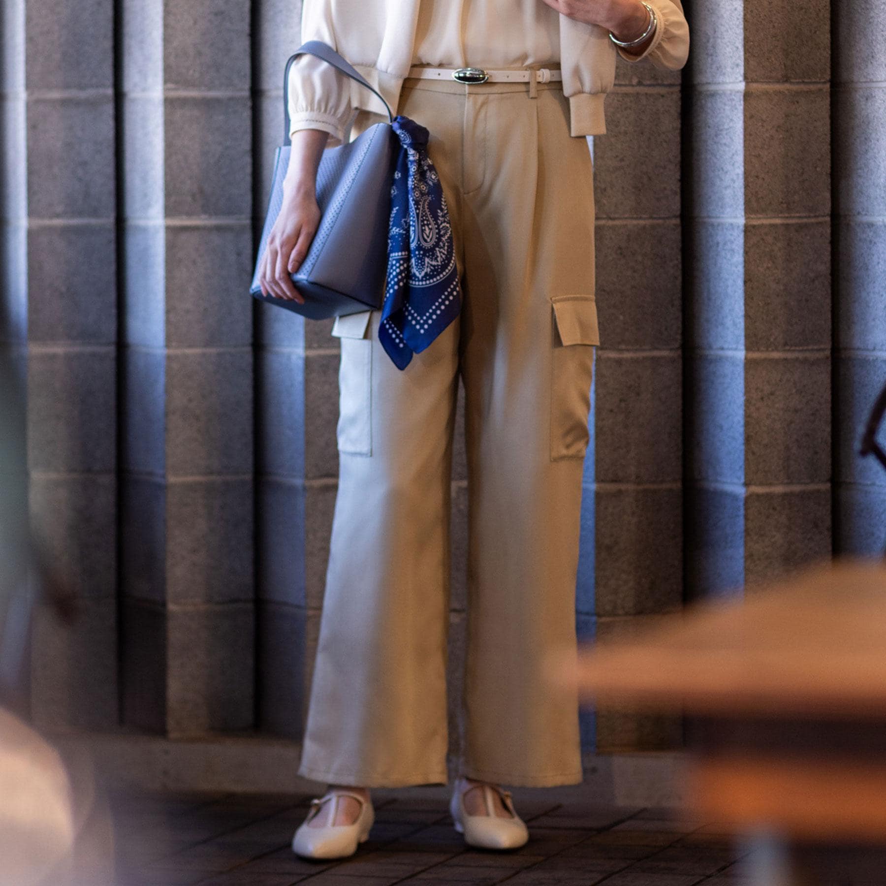 リフレクト Reflect ストレートワイドカーゴパンツ （グレージュ(050)） グレージュ(050)