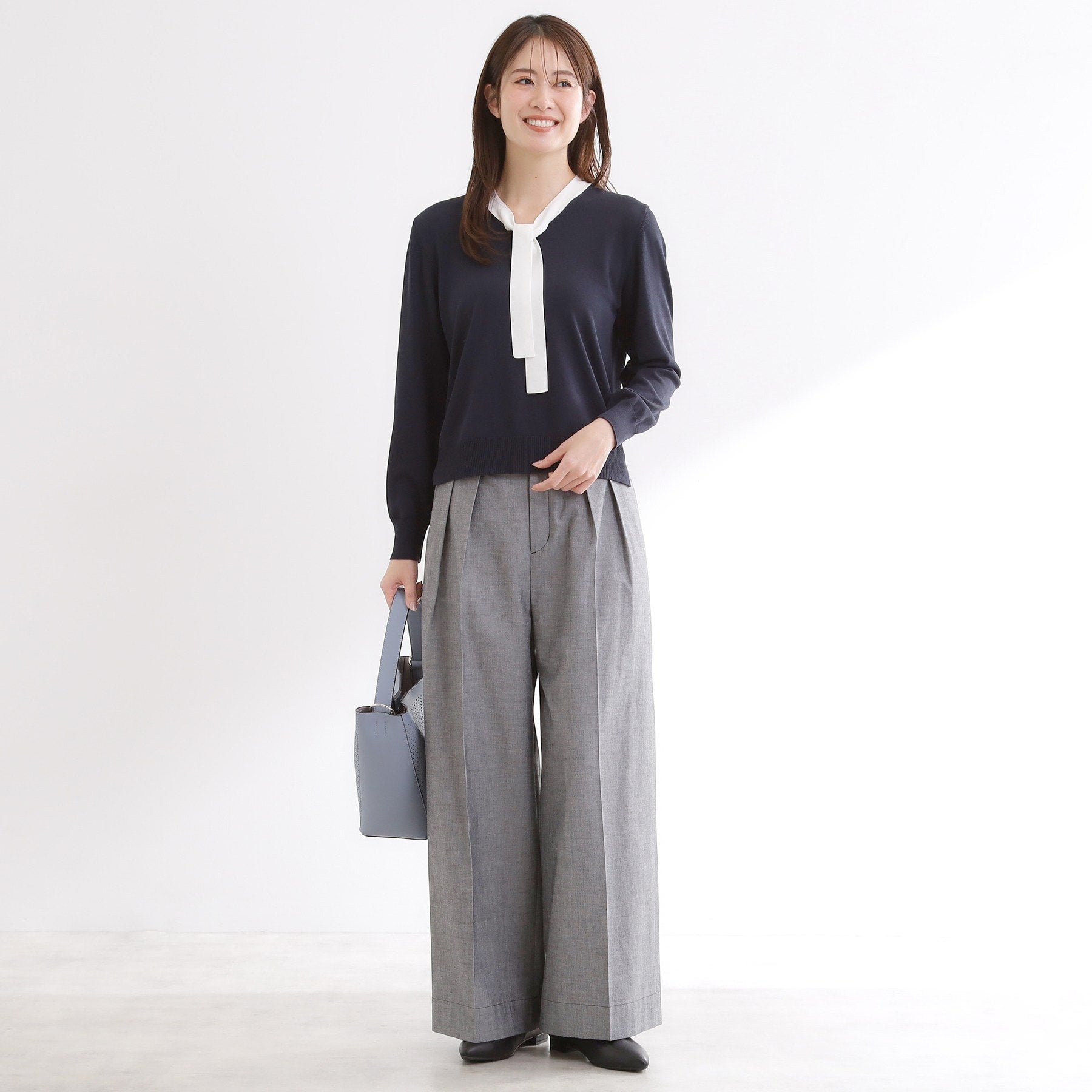 リフレクト Reflect ダンガリーワイドパンツ （ブルー(093)） ブルー(093)