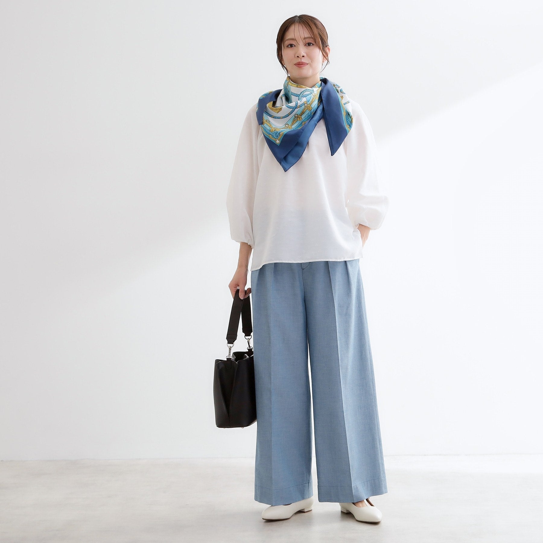 リフレクト Reflect ダンガリーワイドパンツ （ブルー(093)） ブルー(093)