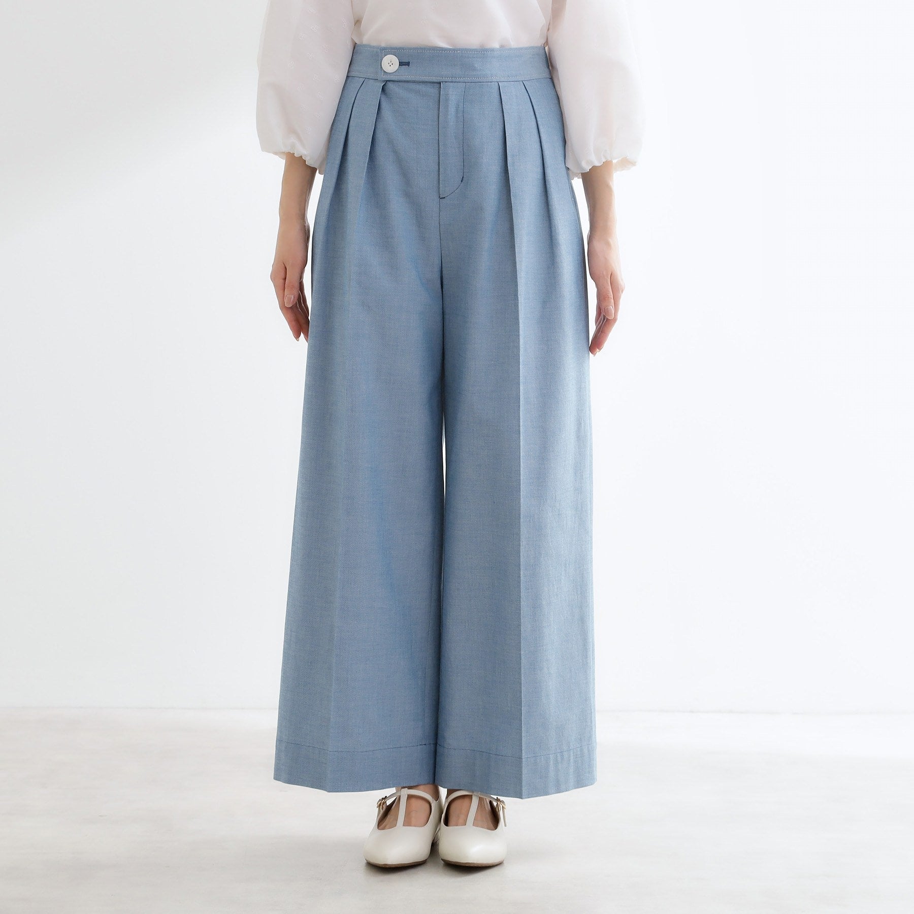 リフレクト Reflect ダンガリーワイドパンツ （ブルー(093)） ブルー(093)