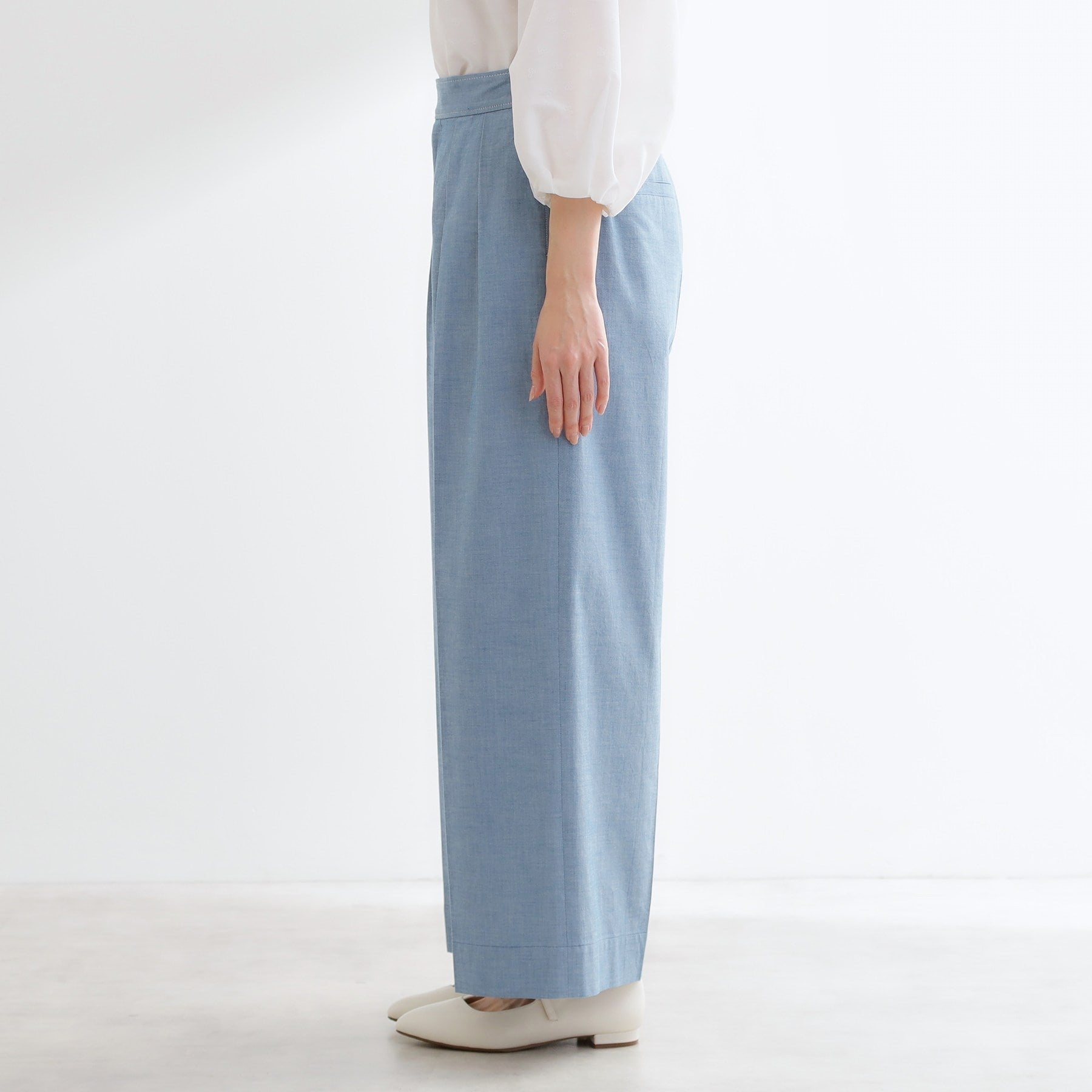 リフレクト Reflect ダンガリーワイドパンツ （ブルー(093)） ブルー(093)