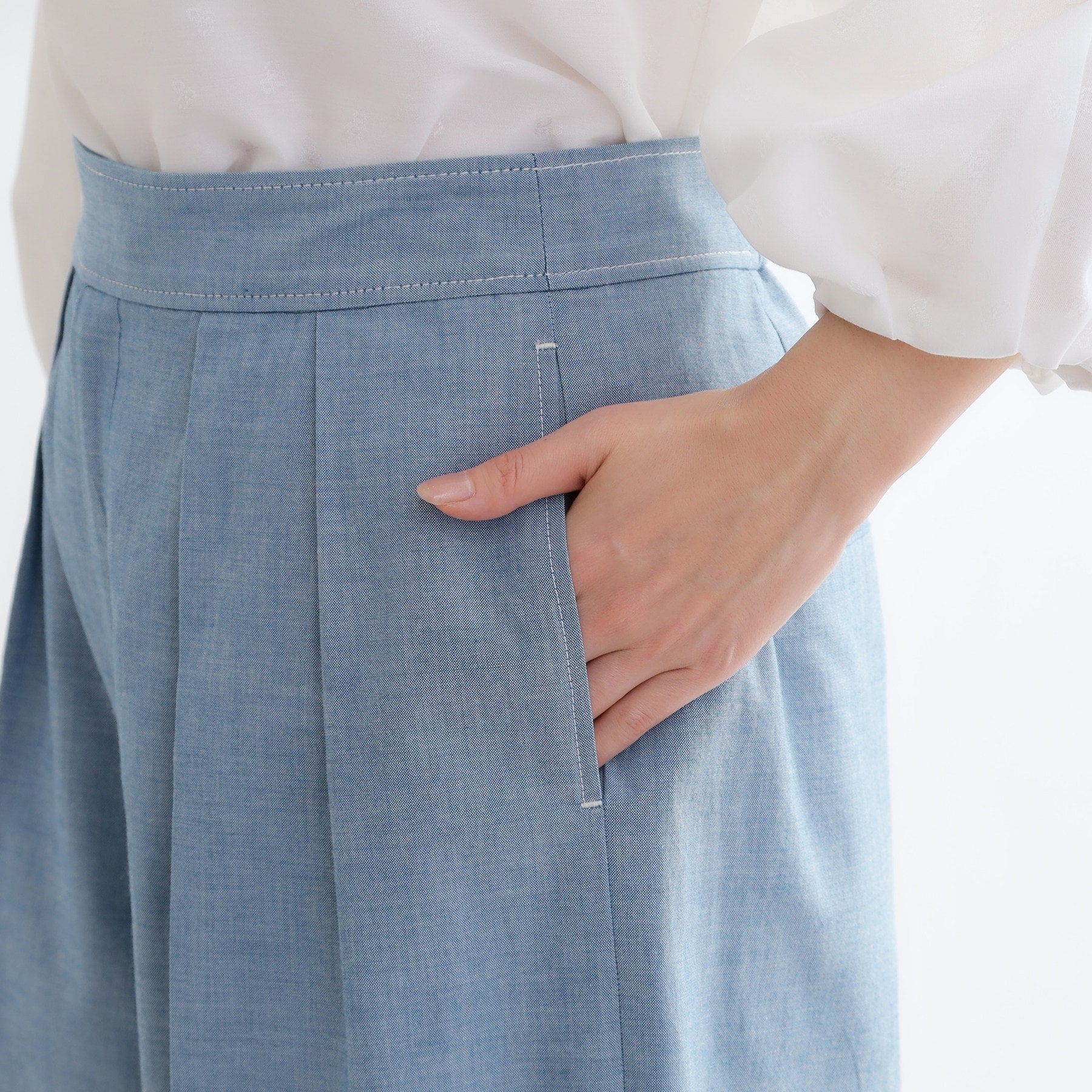 リフレクト Reflect ダンガリーワイドパンツ （ブルー(093)） ブルー(093)