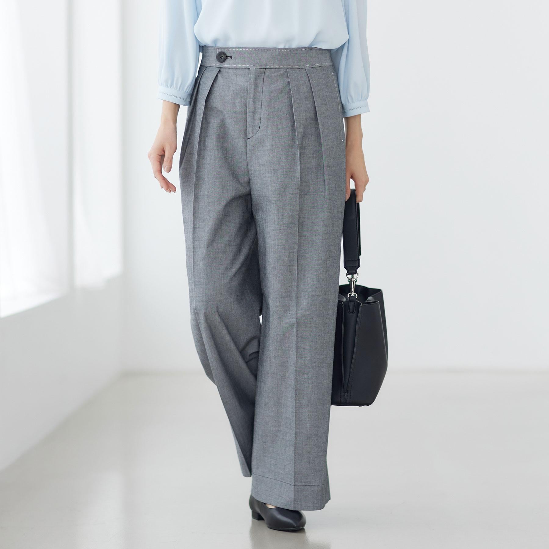 リフレクト Reflect ダンガリーワイドパンツ （ブルー(093)） ブルー(093)