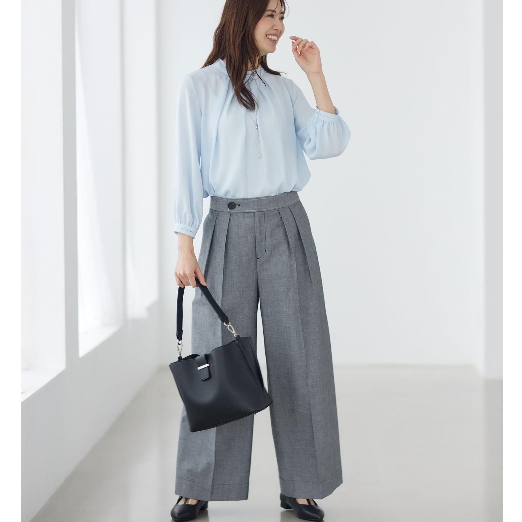 リフレクト Reflect ダンガリーワイドパンツ （ブルー(093)） ブルー(093)