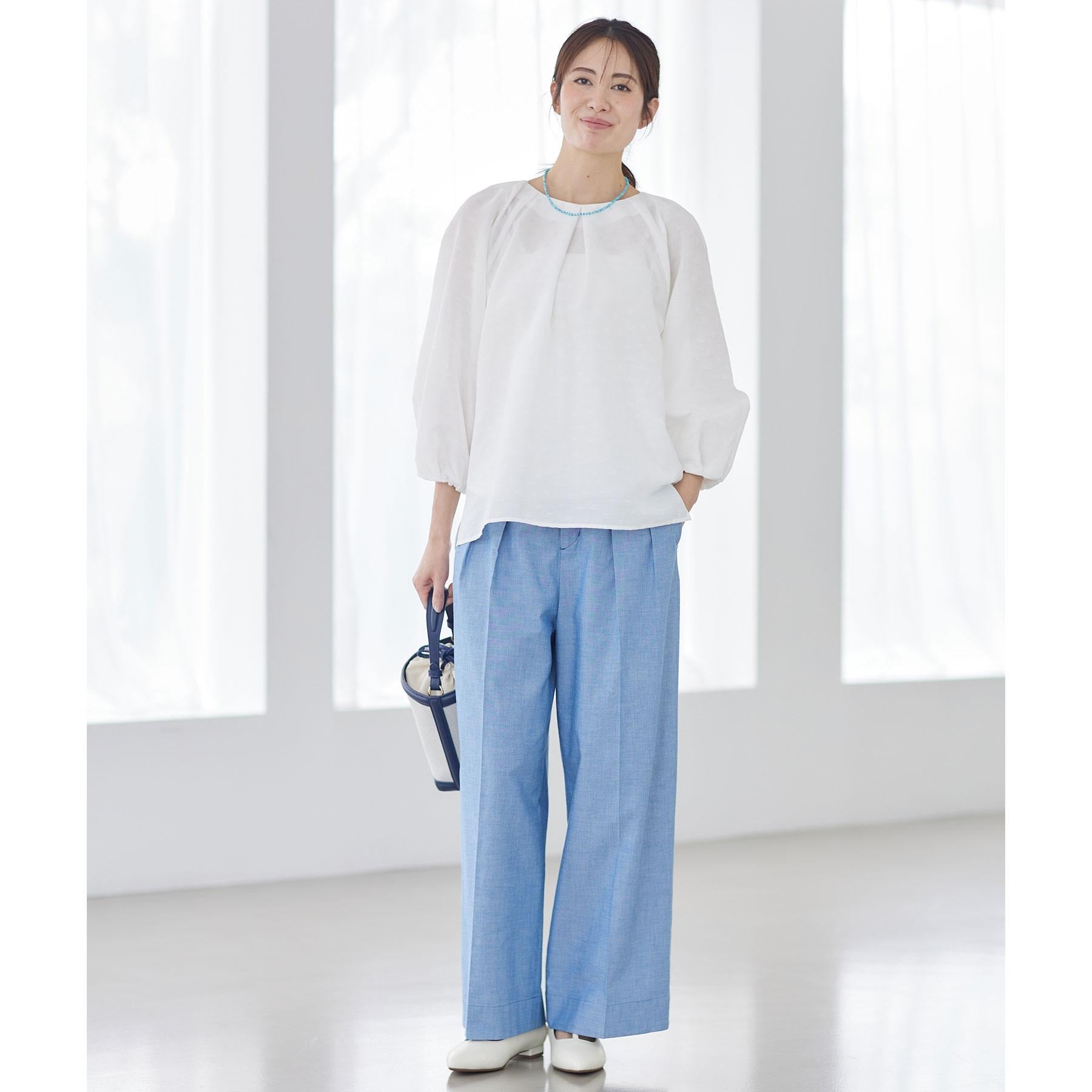 リフレクト Reflect ダンガリーワイドパンツ （ブルー(093)） ブルー(093)