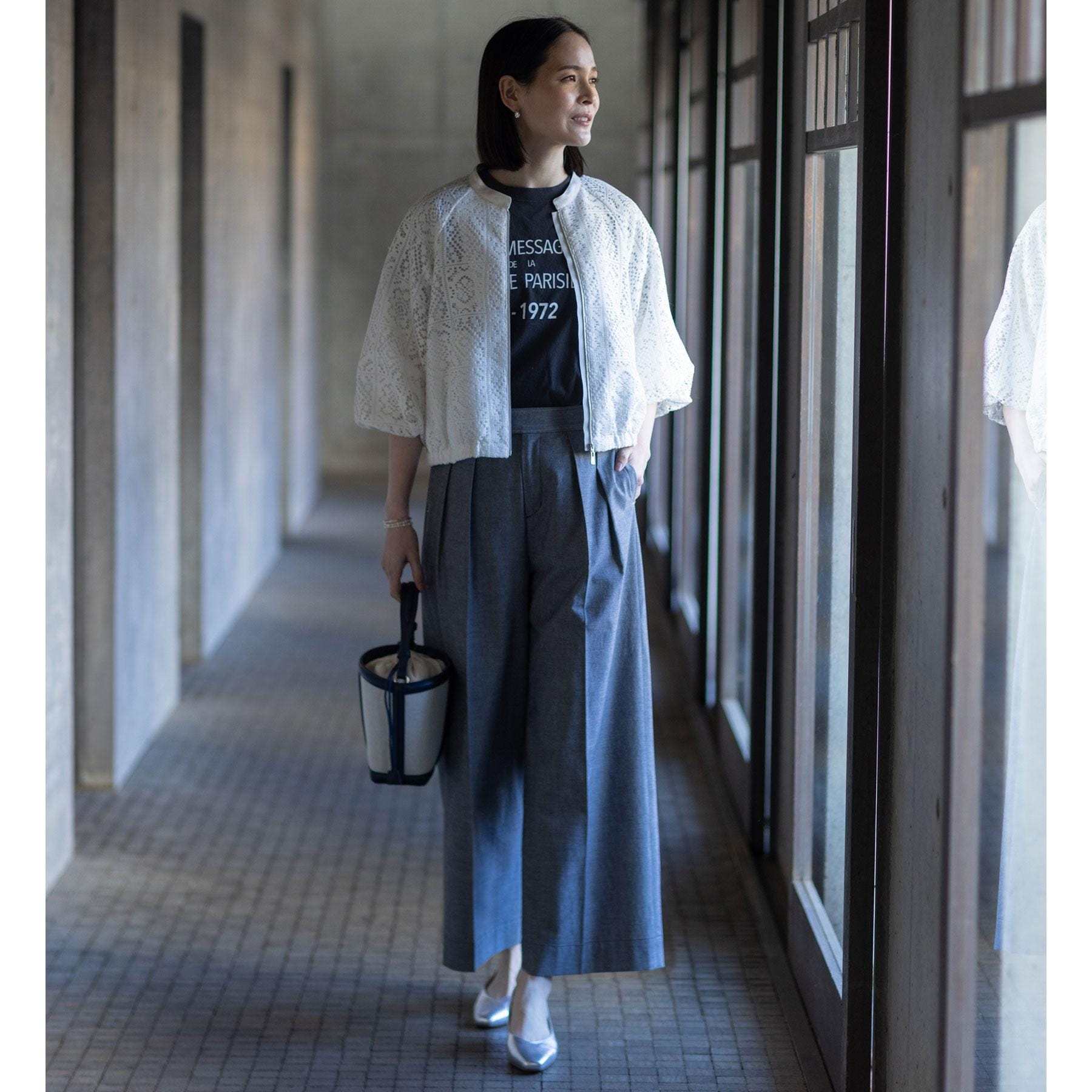 リフレクト Reflect ダンガリーワイドパンツ （ブルー(093)） ブルー(093)