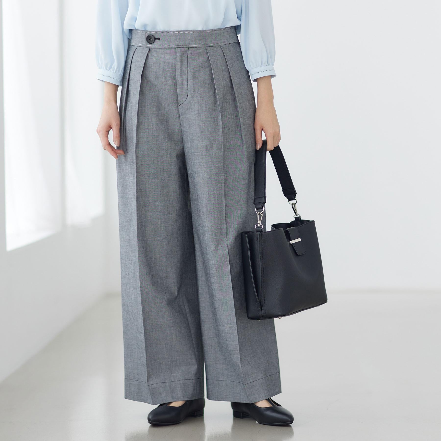 リフレクト Reflect ダンガリーワイドパンツ （ブルー(093)） ブルー(093)