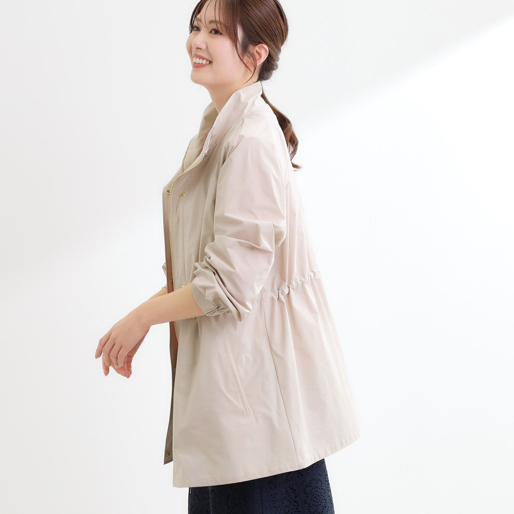 リフレクト Reflect ストレッチタフタミドル丈パーカー （ライトベージュ(051)） ライトベージュ(051)