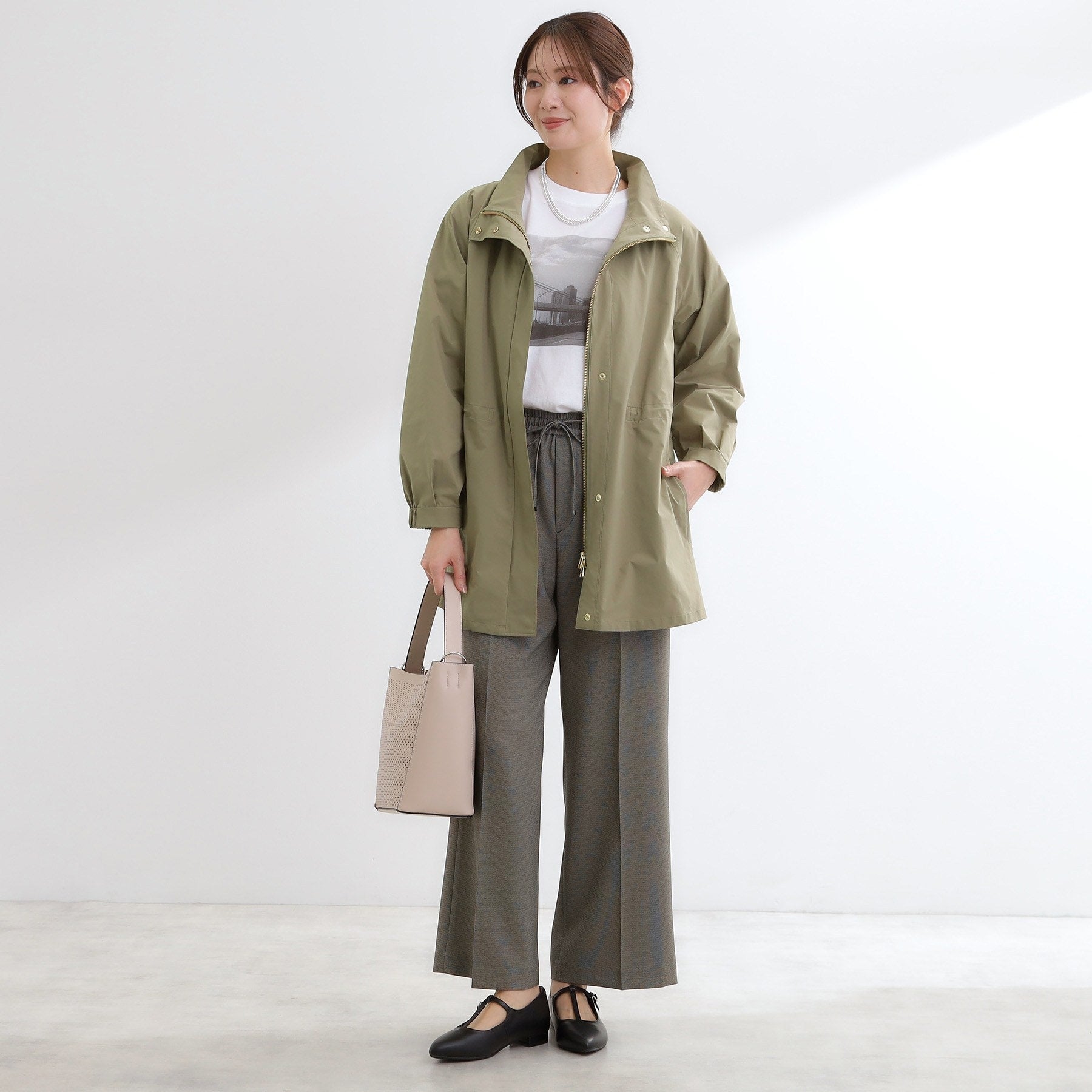 リフレクト Reflect ストレッチタフタミドル丈パーカー （ライトベージュ(051)） ライトベージュ(051)