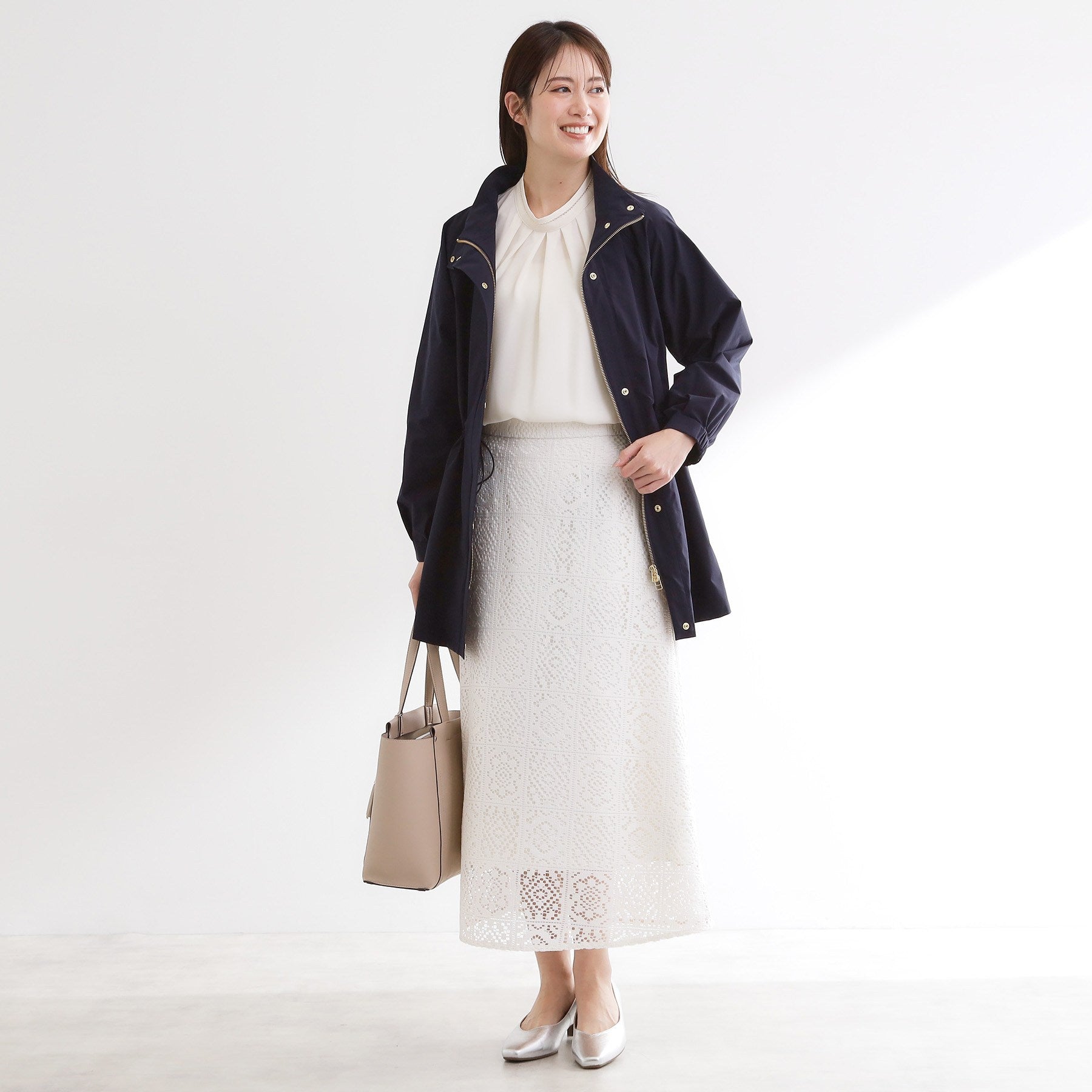 リフレクト Reflect ストレッチタフタミドル丈パーカー （ライトベージュ(051)） ライトベージュ(051)