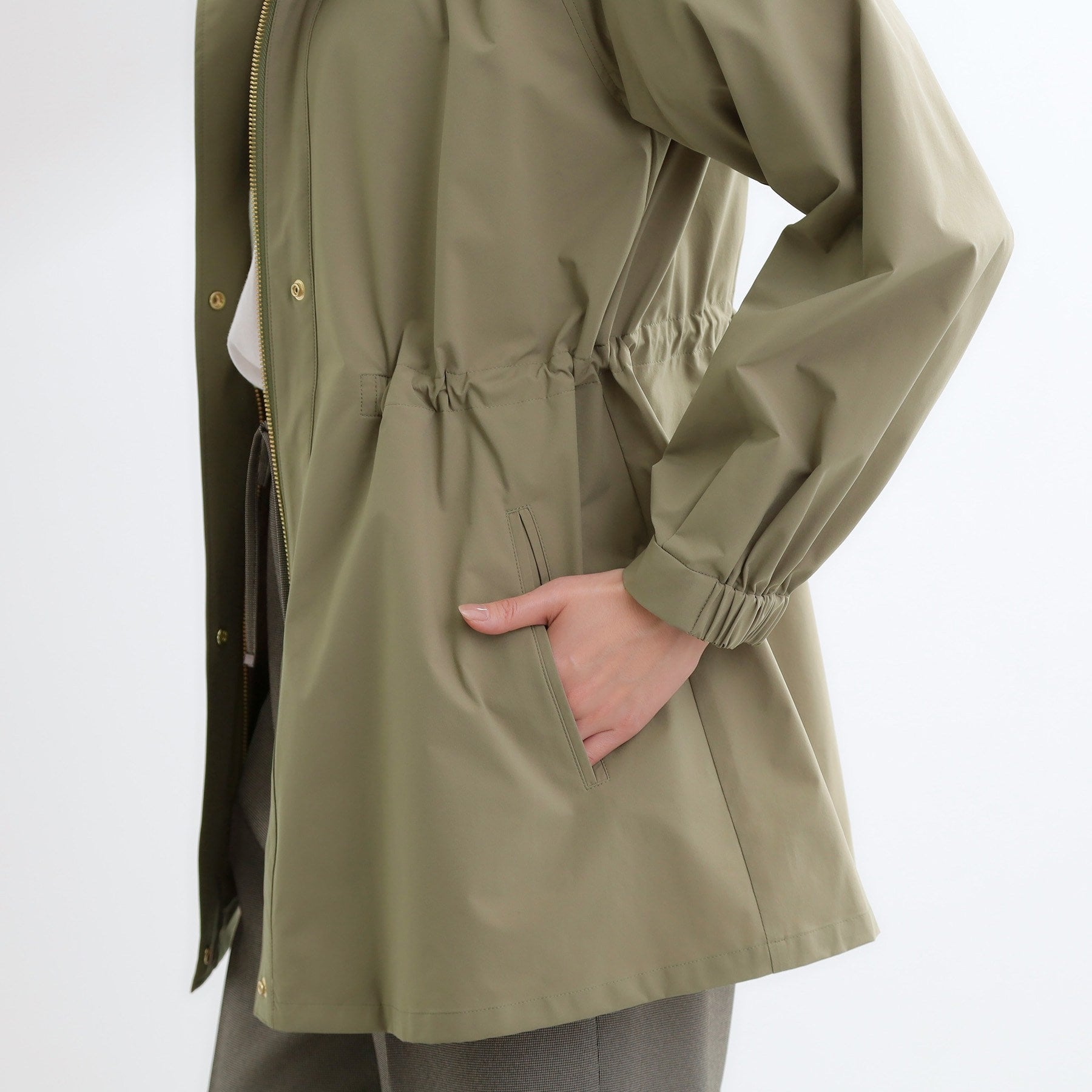 リフレクト Reflect ストレッチタフタミドル丈パーカー （ライトベージュ(051)） ライトベージュ(051)