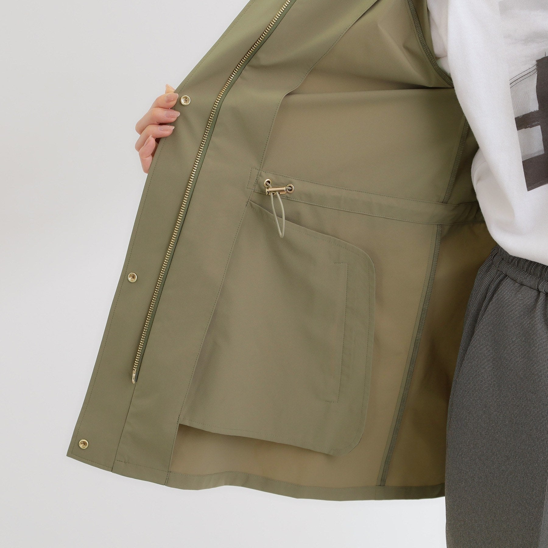 リフレクト Reflect ストレッチタフタミドル丈パーカー （ライトベージュ(051)） ライトベージュ(051)