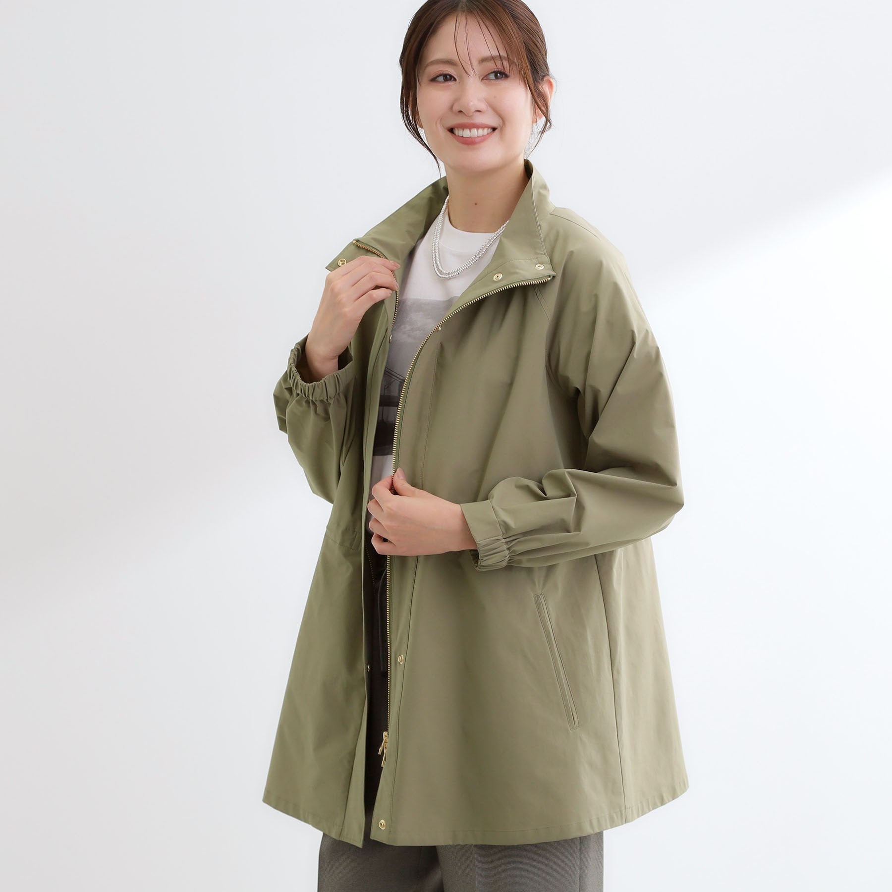 リフレクト Reflect ストレッチタフタミドル丈パーカー （カーキ(027)） カーキ(027)