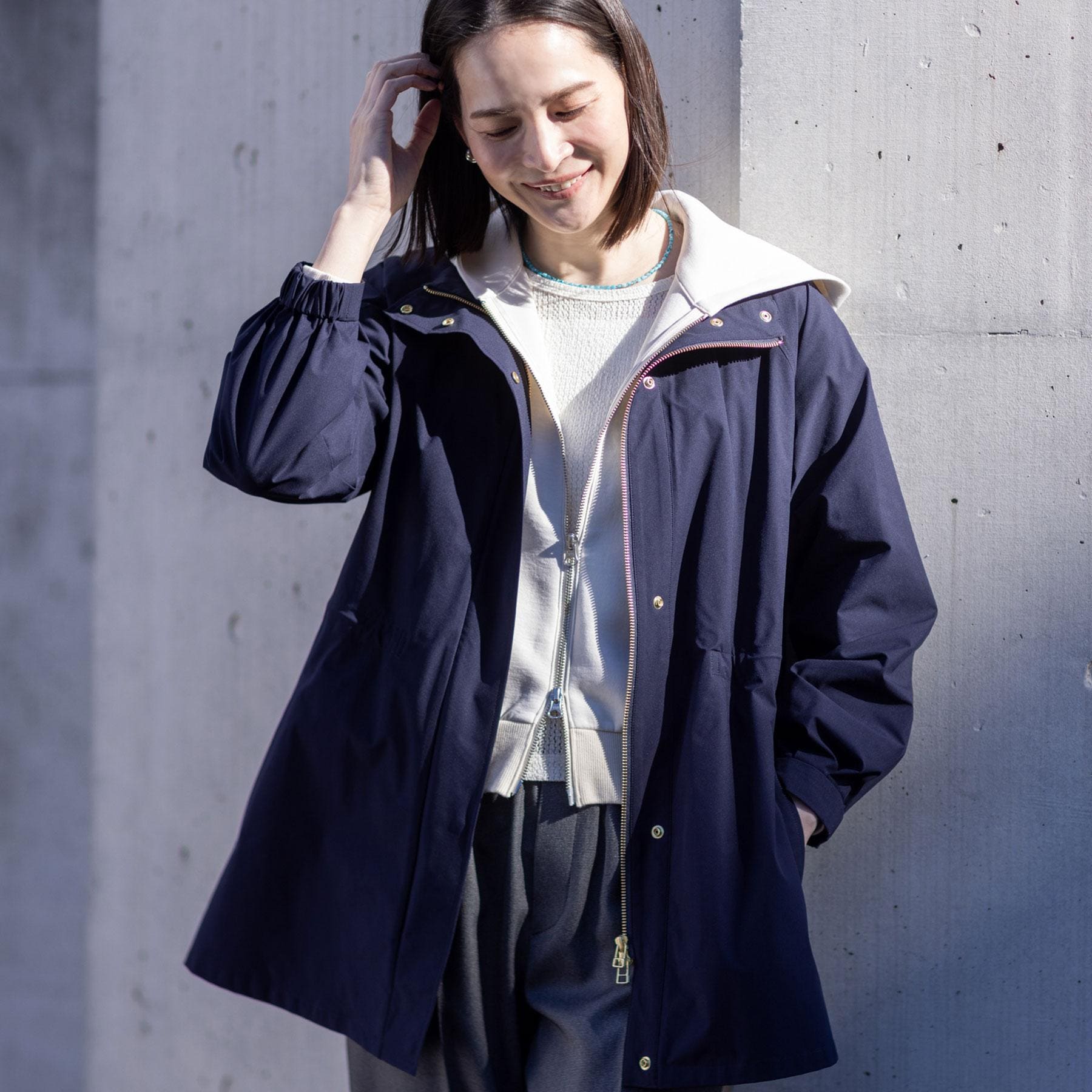 リフレクト Reflect ストレッチタフタミドル丈パーカー （ネイビー(094)） ネイビー(094)