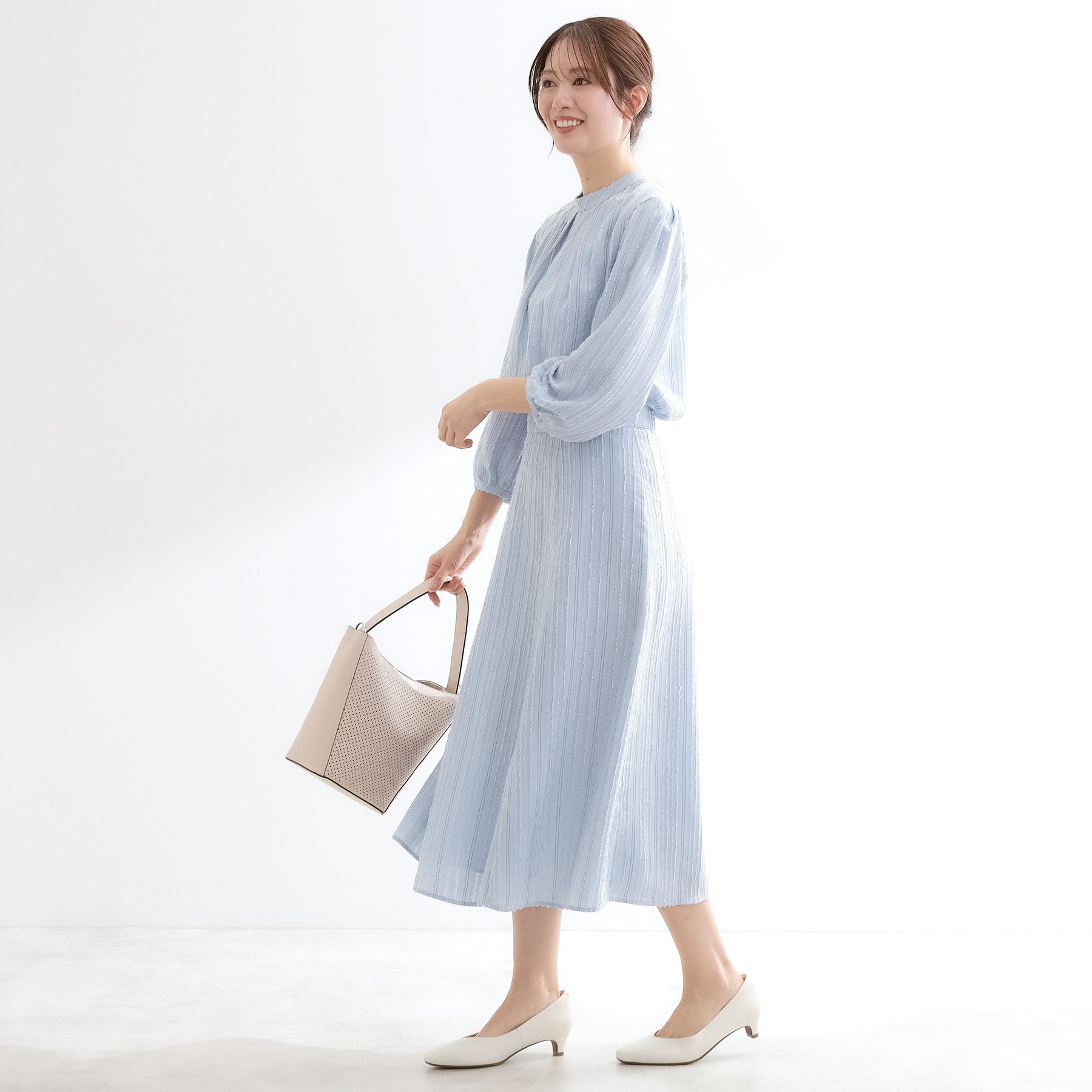 リフレクト Reflect 【セットアップ可】ストライプ柄ジャカードスカート （ネイビー(394)） ネイビー(394)