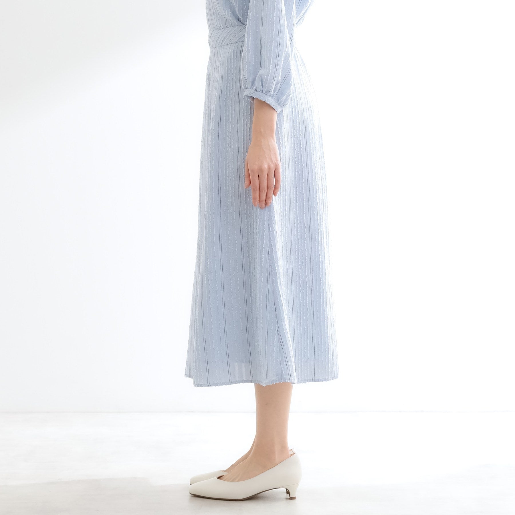 リフレクト Reflect 【セットアップ可】ストライプ柄ジャカードスカート （ネイビー(394)） ネイビー(394)