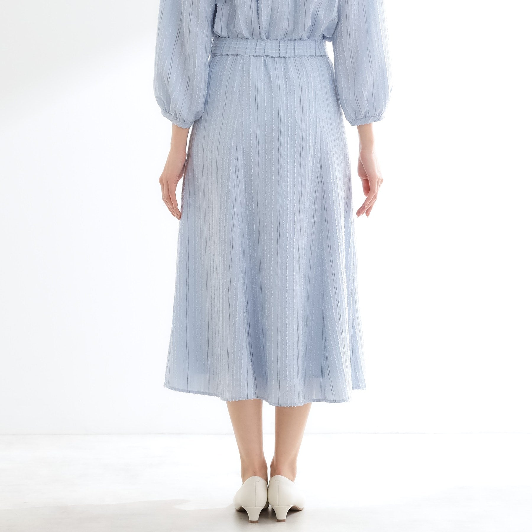 リフレクト Reflect 【セットアップ可】ストライプ柄ジャカードスカート （ネイビー(394)） ネイビー(394)