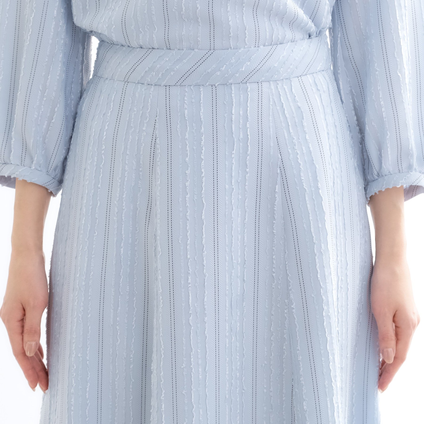 リフレクト Reflect 【セットアップ可】ストライプ柄ジャカードスカート （ネイビー(394)） ネイビー(394)