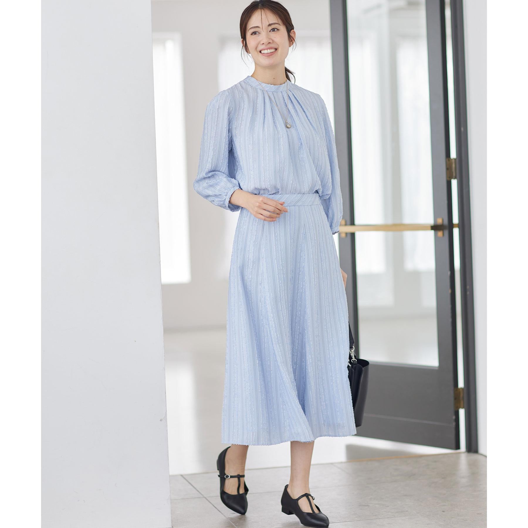 リフレクト Reflect 【セットアップ可】ストライプ柄ジャカードスカート （ネイビー(394)） ネイビー(394)