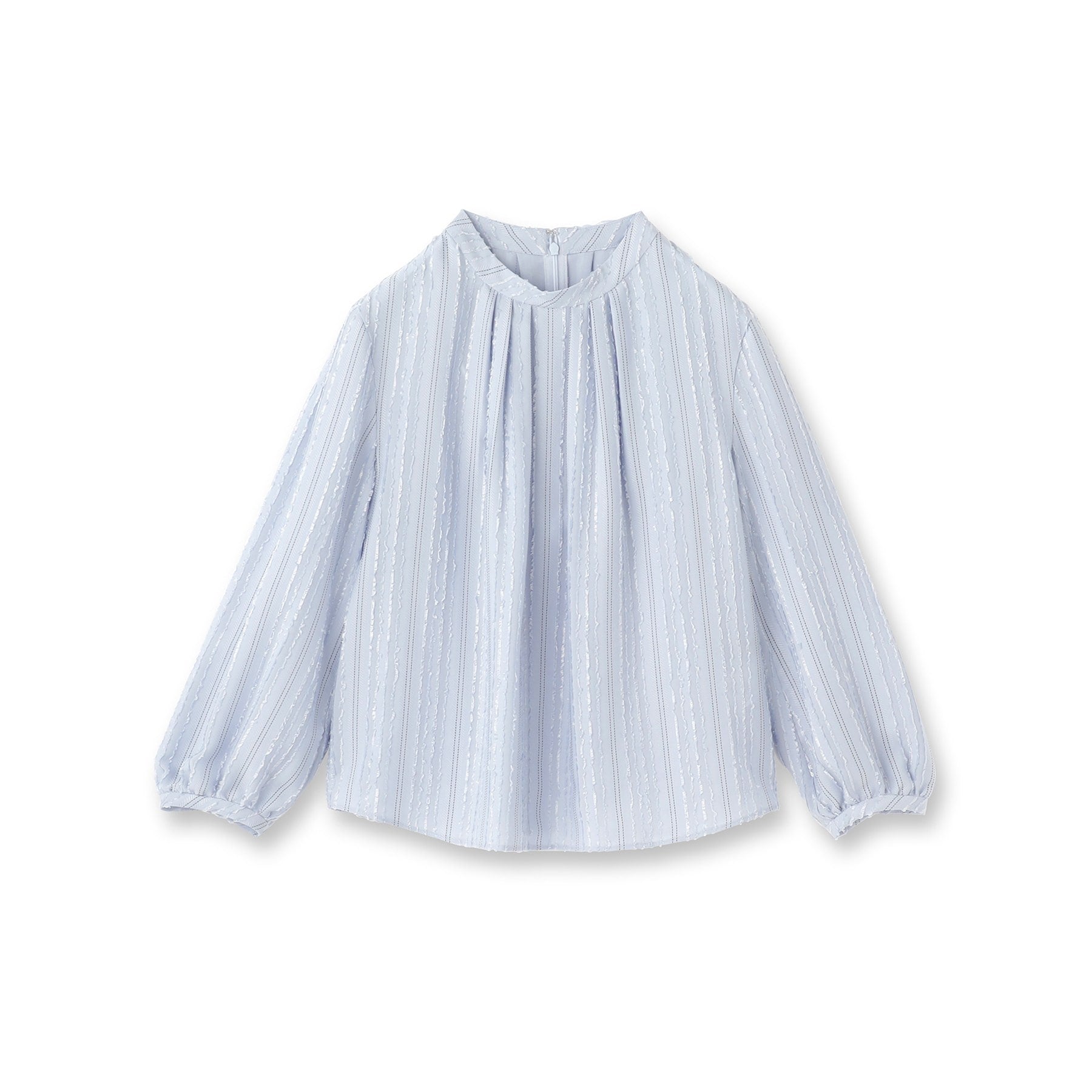 リフレクト Reflect 【セットアップ可】ストライプ柄ジャカードブラウス （ホワイト(301)） ホワイト(301)