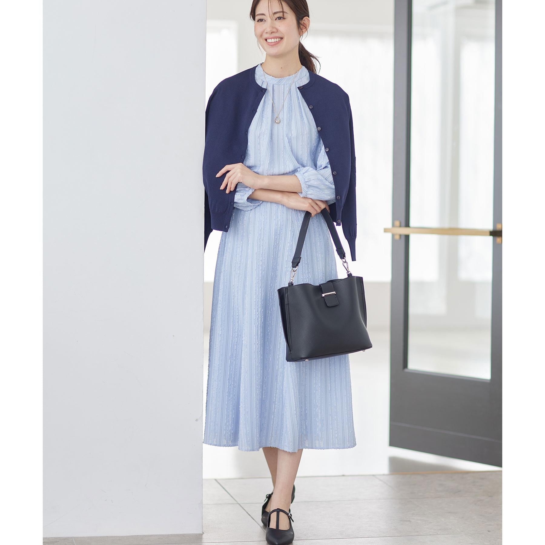 リフレクト Reflect 【セットアップ可】ストライプ柄ジャカードブラウス （ホワイト(301)） ホワイト(301)