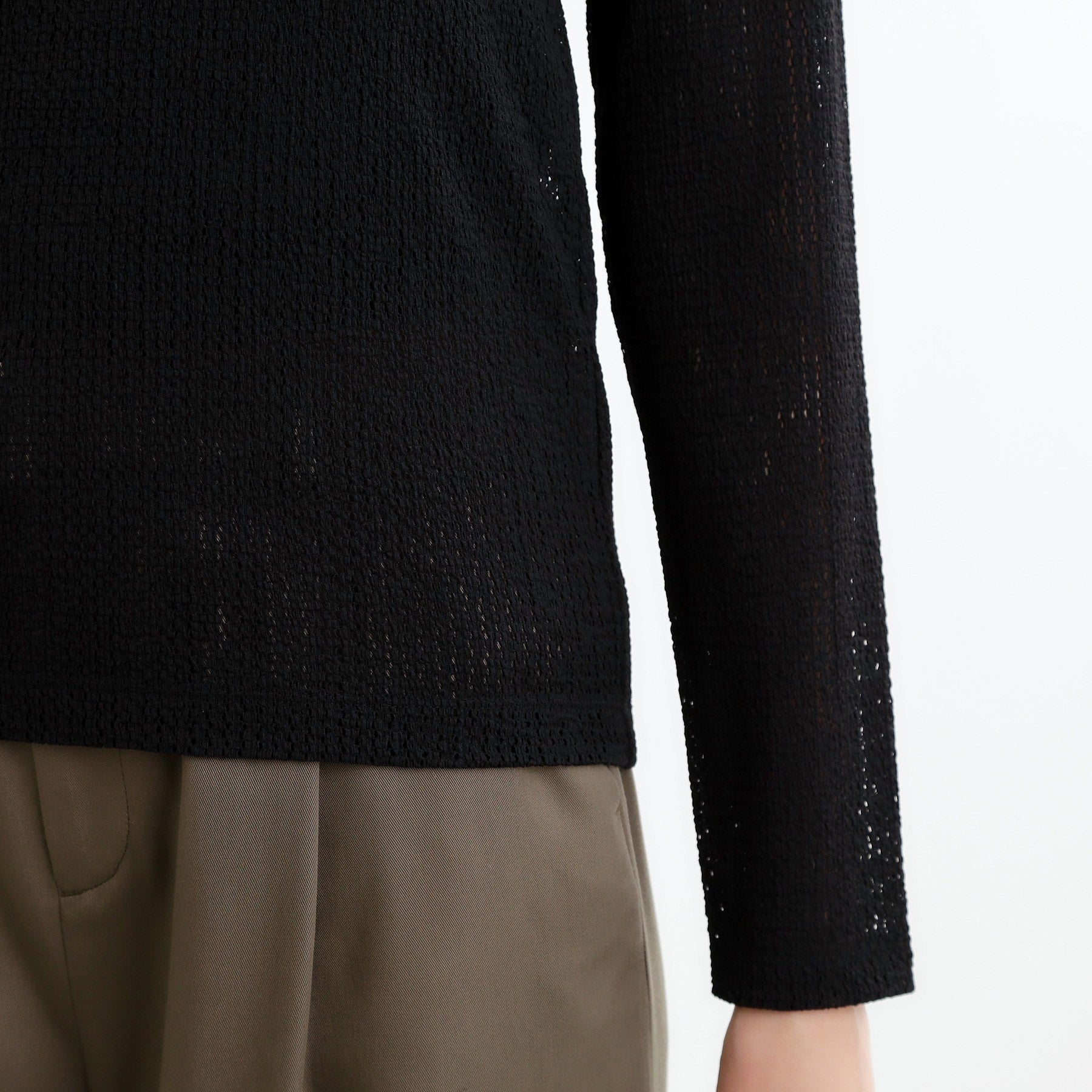 リフレクト Reflect 【インナーにおすすめ◎】クルーネックレースジャージトップス （アイボリー(004)） アイボリー(004)