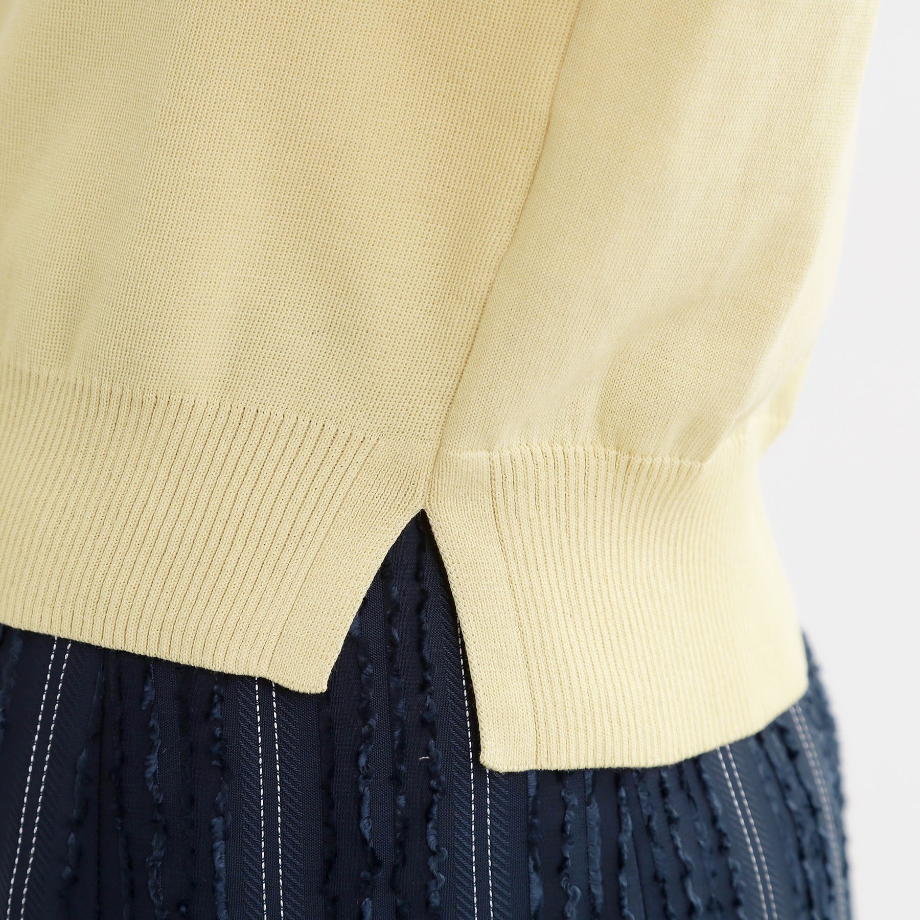 リフレクト Reflect 透かしスリーブデザインハイゲージニット （オフホワイト(003)） オフホワイト(003)