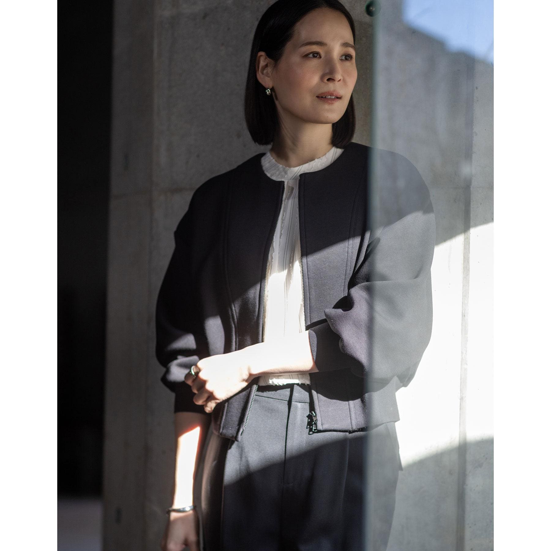 リフレクト Reflect ダブルジップライトブルゾン （ブラック(019)） ブラック(019)