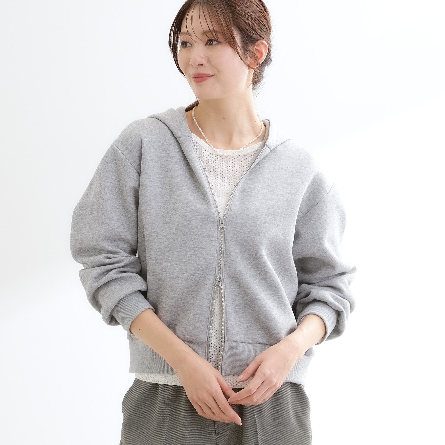 リフレクト Reflect ダブルジップドロップショルダーパーカー （グレージュ(050)） グレージュ(050)