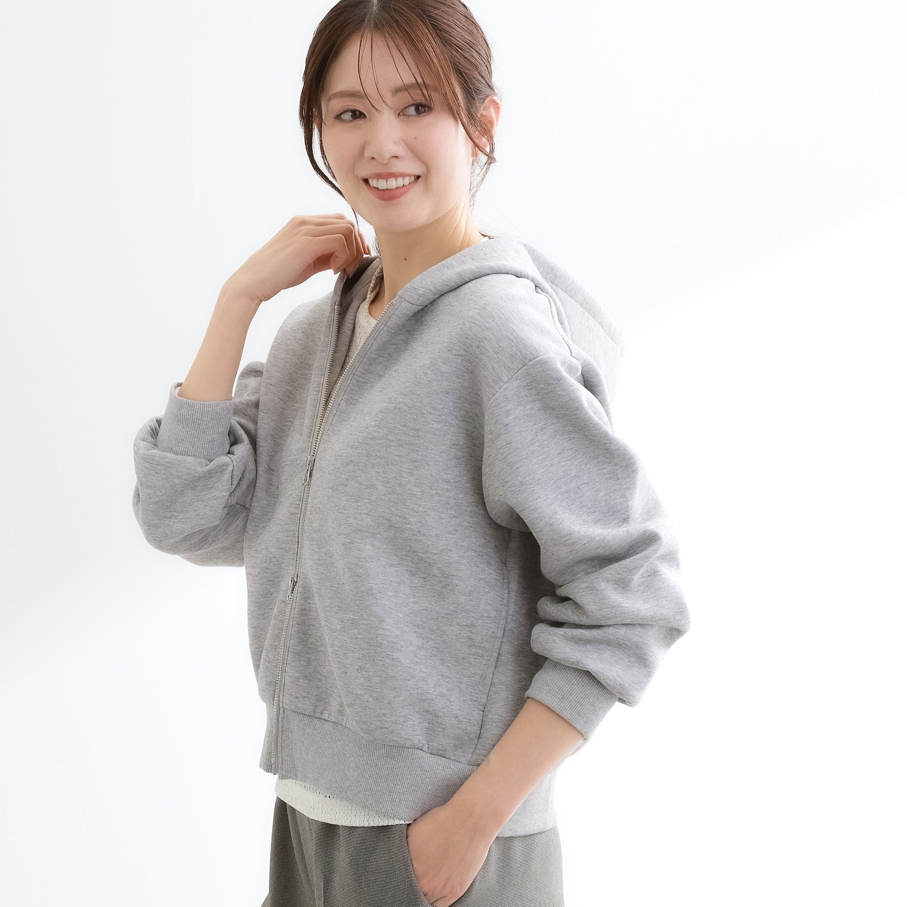 リフレクト Reflect ダブルジップドロップショルダーパーカー （グレージュ(050)） グレージュ(050)