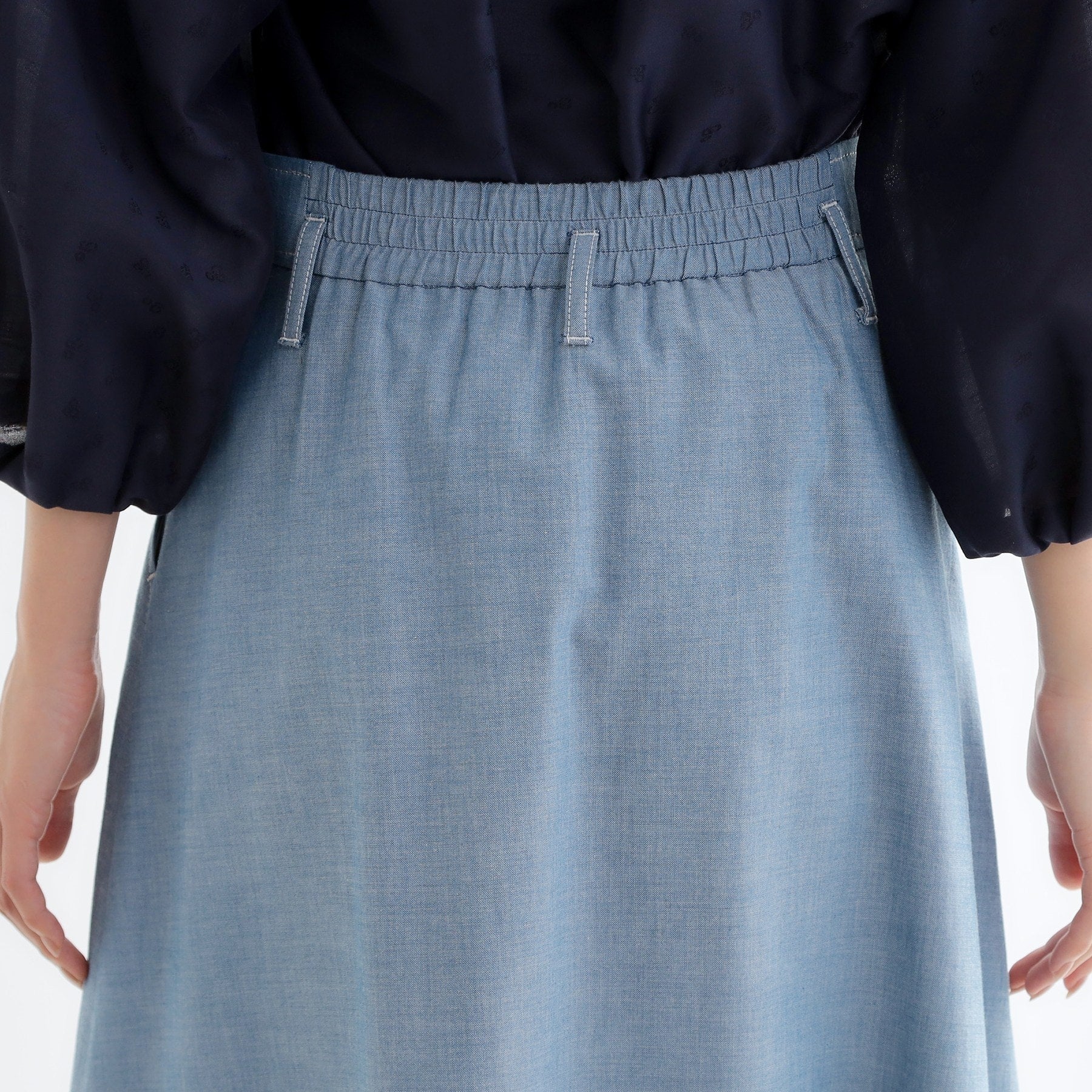 リフレクト Reflect ダンガリータックフレアスカート （ブルー(093)） ブルー(093)