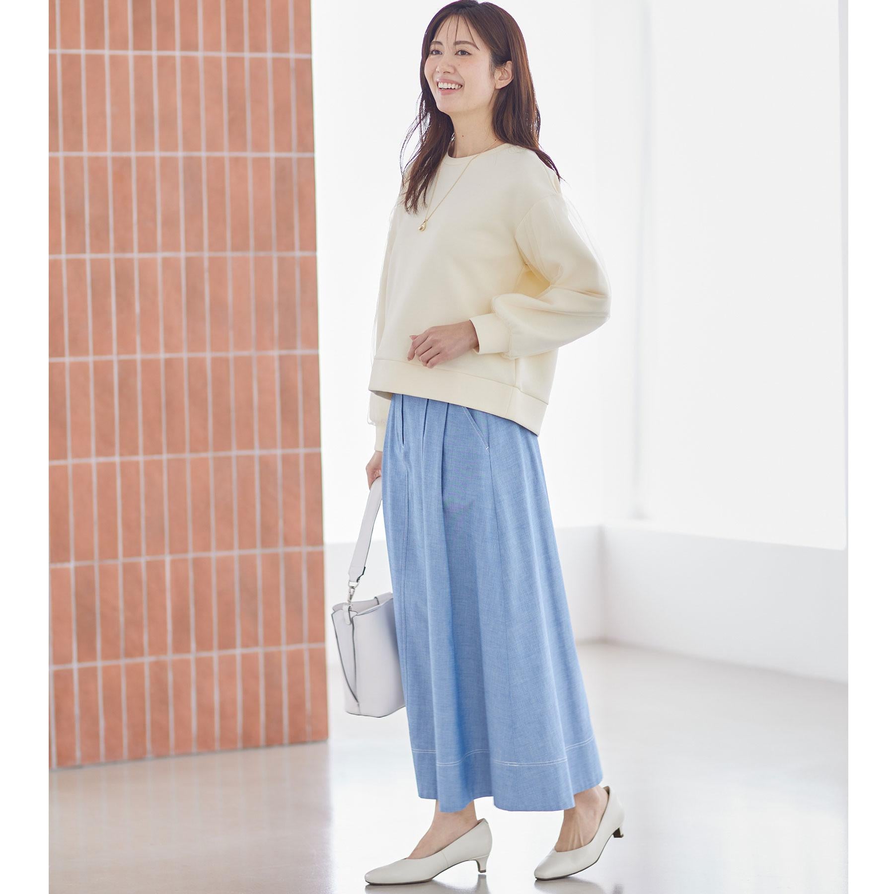 リフレクト Reflect ダンガリータックフレアスカート （ブルー(093)） ブルー(093)