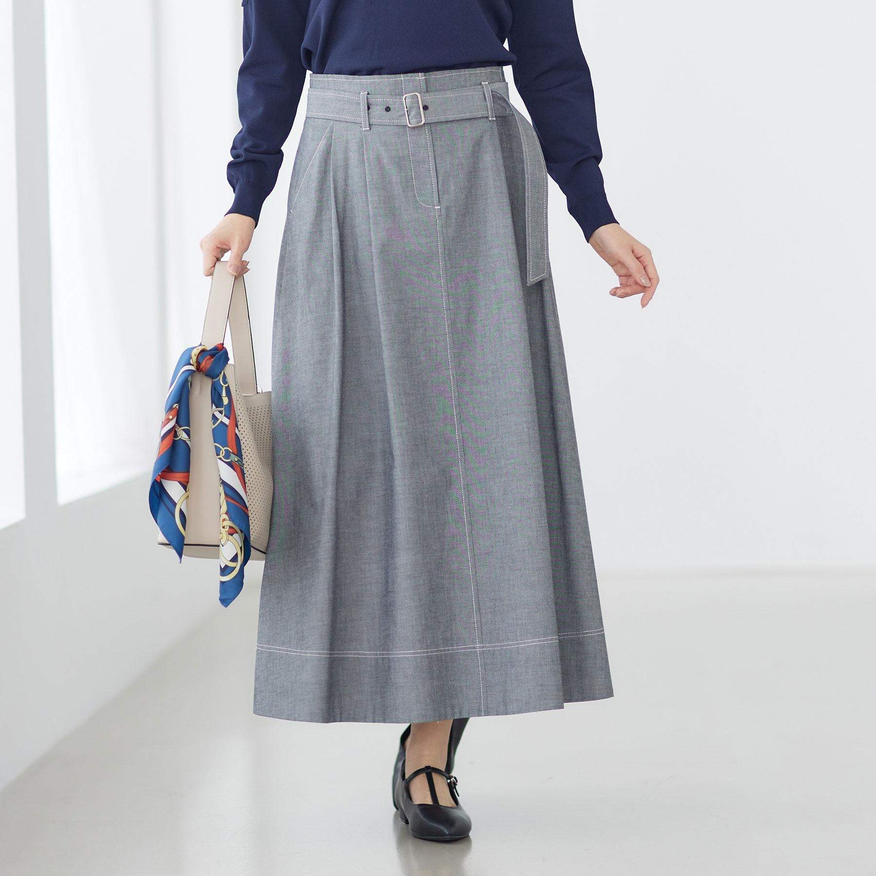 リフレクト Reflect ダンガリータックフレアスカート （ブラック(019)） ブラック(019)