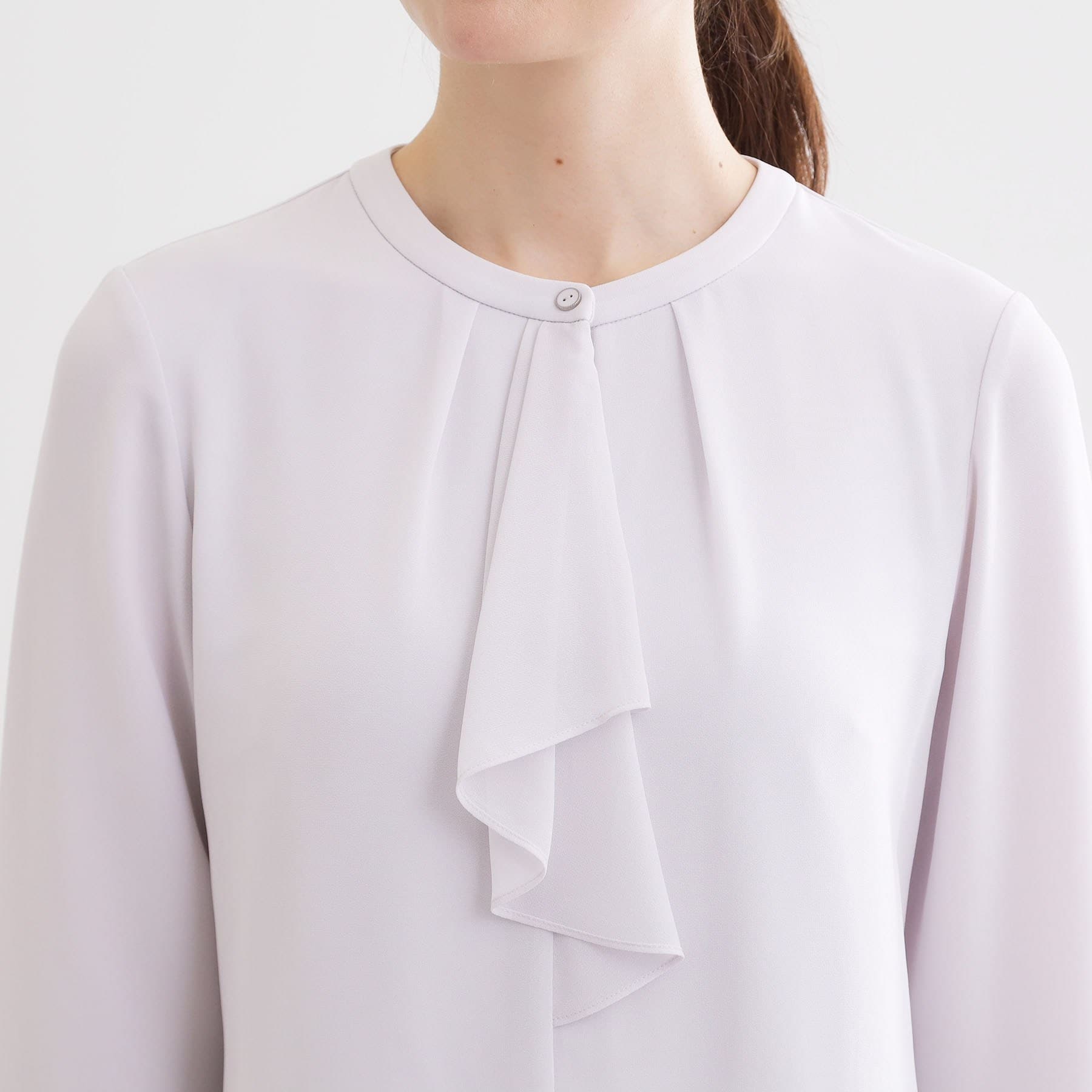 リフレクト Reflect フロントフリルシフォンブラウス （アイボリー(104)） アイボリー(104)