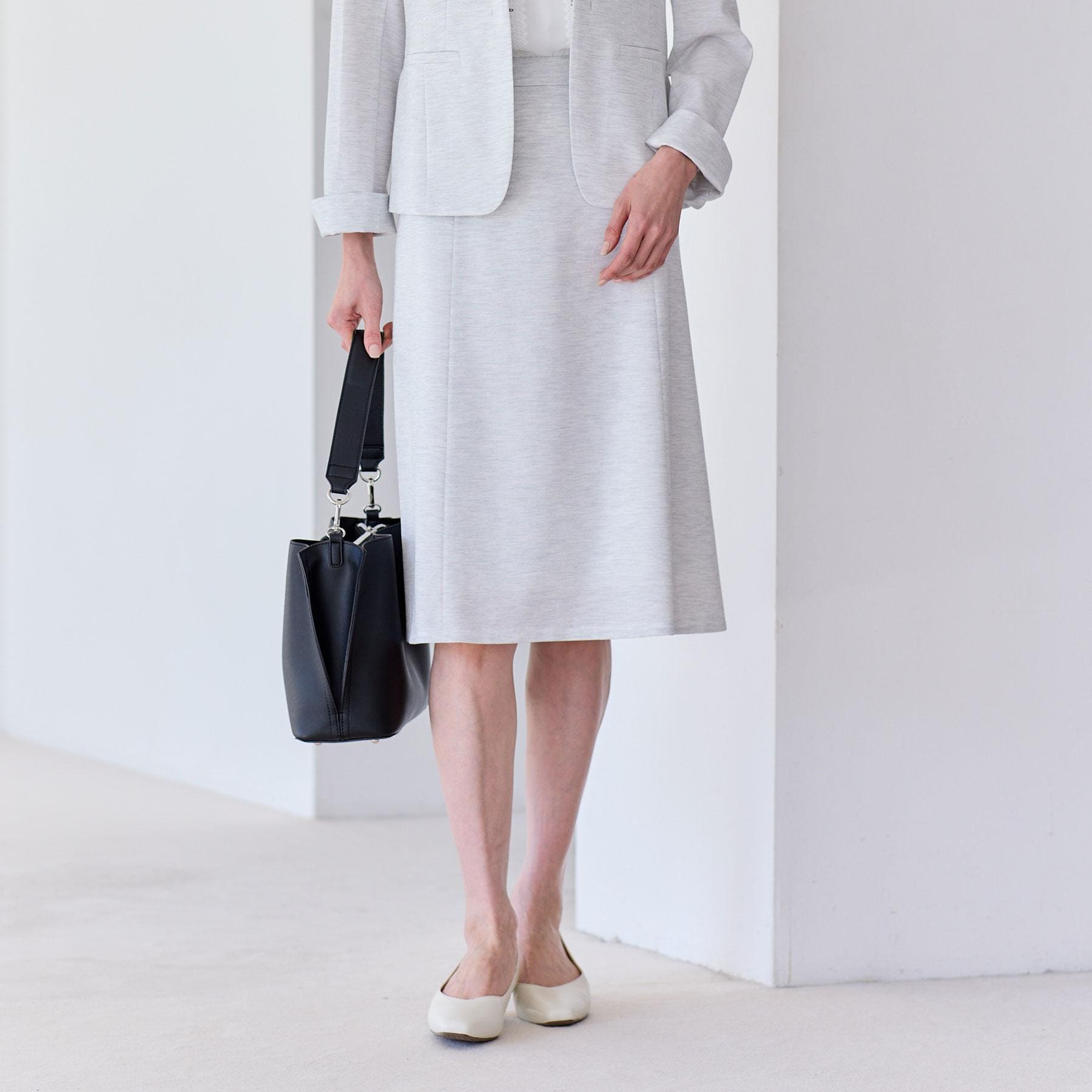 リフレクト Reflect 【匠シリーズ】ソフトフレアスカート （ライトグレー(011)） ライトグレー(011)