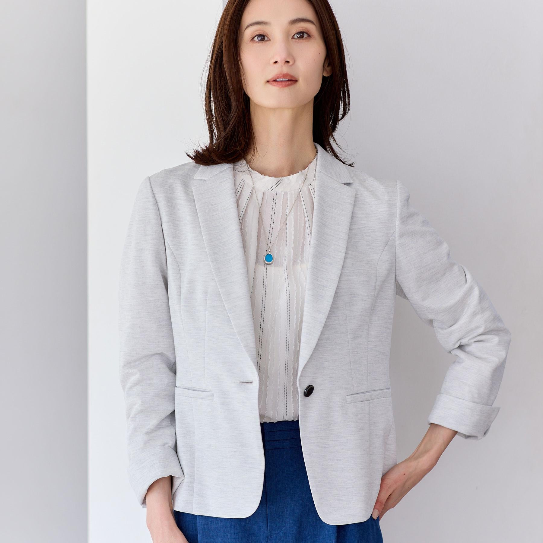 リフレクト Reflect 【匠シリーズ】匠ジャケット／ベーシックテーラード （ライトグレー(011)） ライトグレー(011)