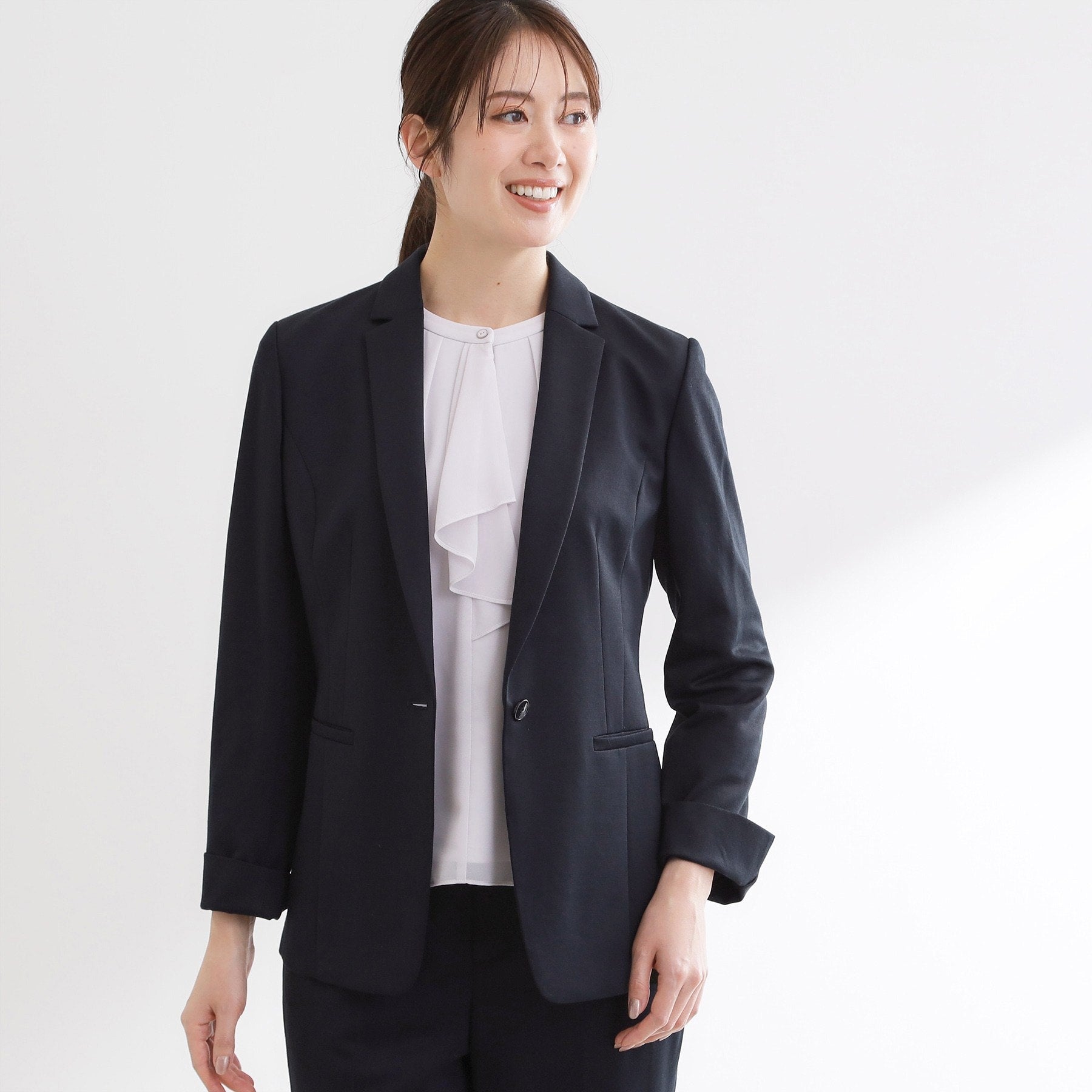 リフレクト Reflect 【匠シリーズ】匠ジャケット／ロングテーラード （ネイビー(094)） ネイビー(094)