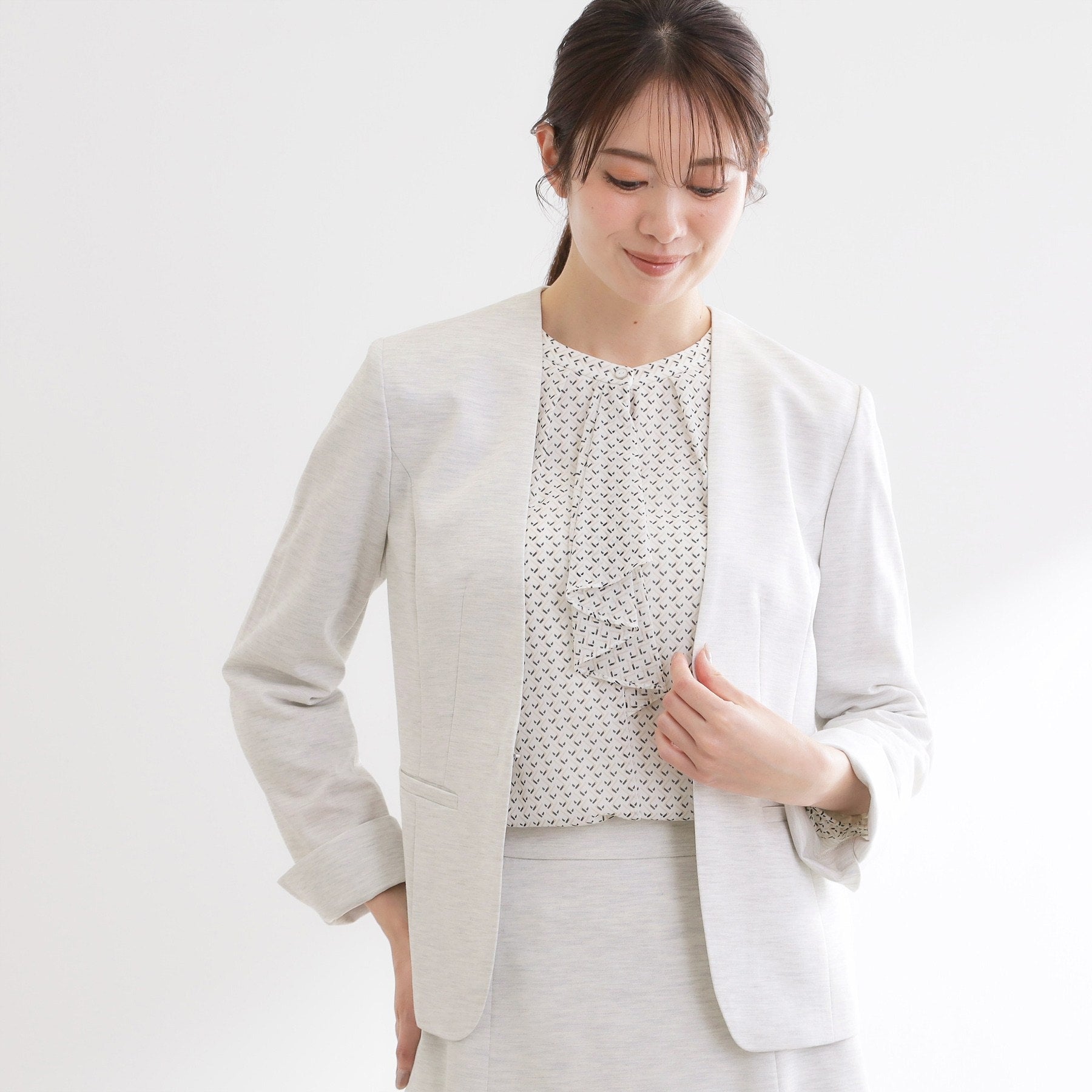 リフレクト Reflect 【匠シリーズ】匠ジャケット／ノーカラー （ネイビー(094)） ネイビー(094)