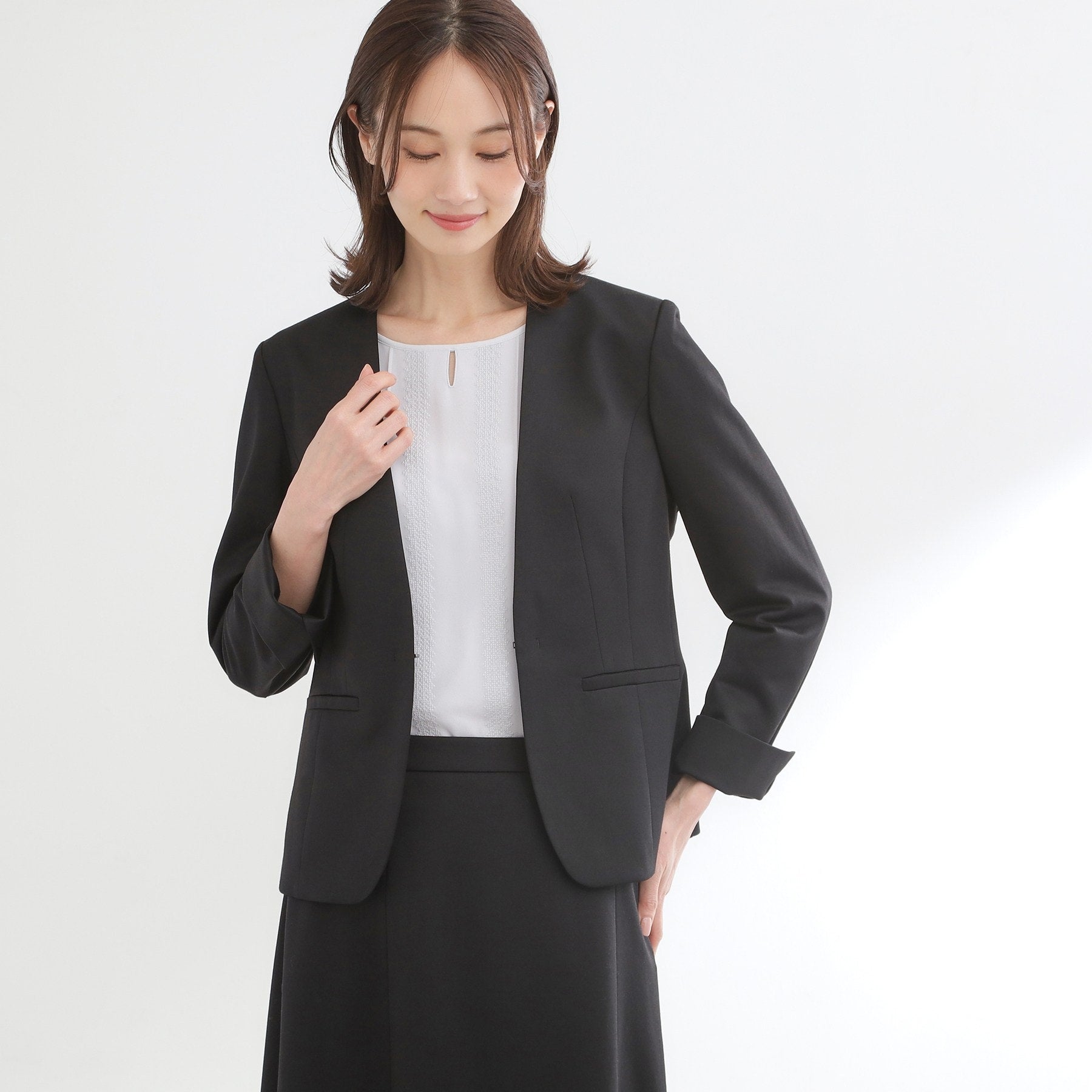 リフレクト Reflect 【匠シリーズ】匠ジャケット／ノーカラー （ネイビー(094)） ネイビー(094)