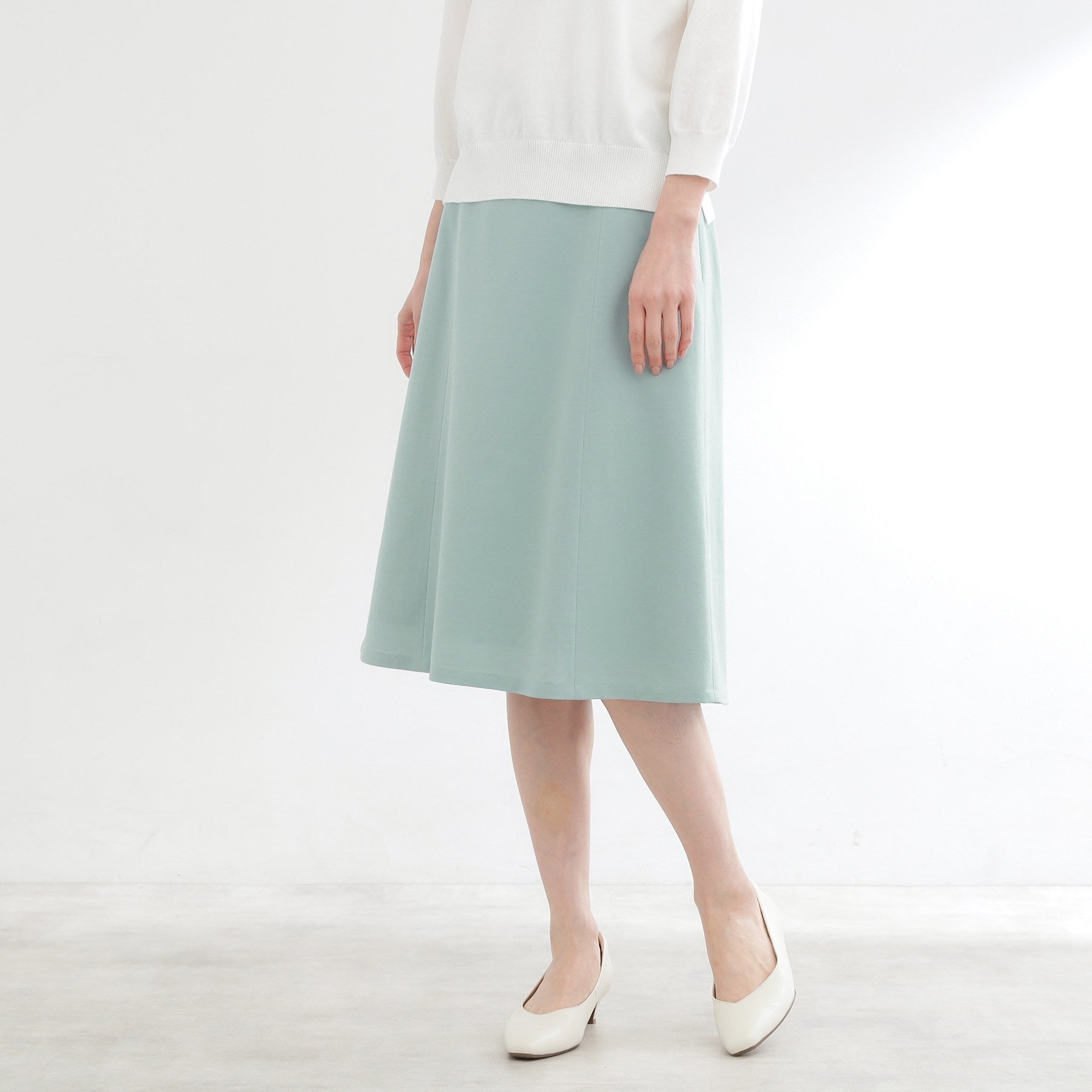 リフレクト Reflect 【匠シリーズ】ソフトフレアスカート （ミントグリーン(021)） ミントグリーン(021)