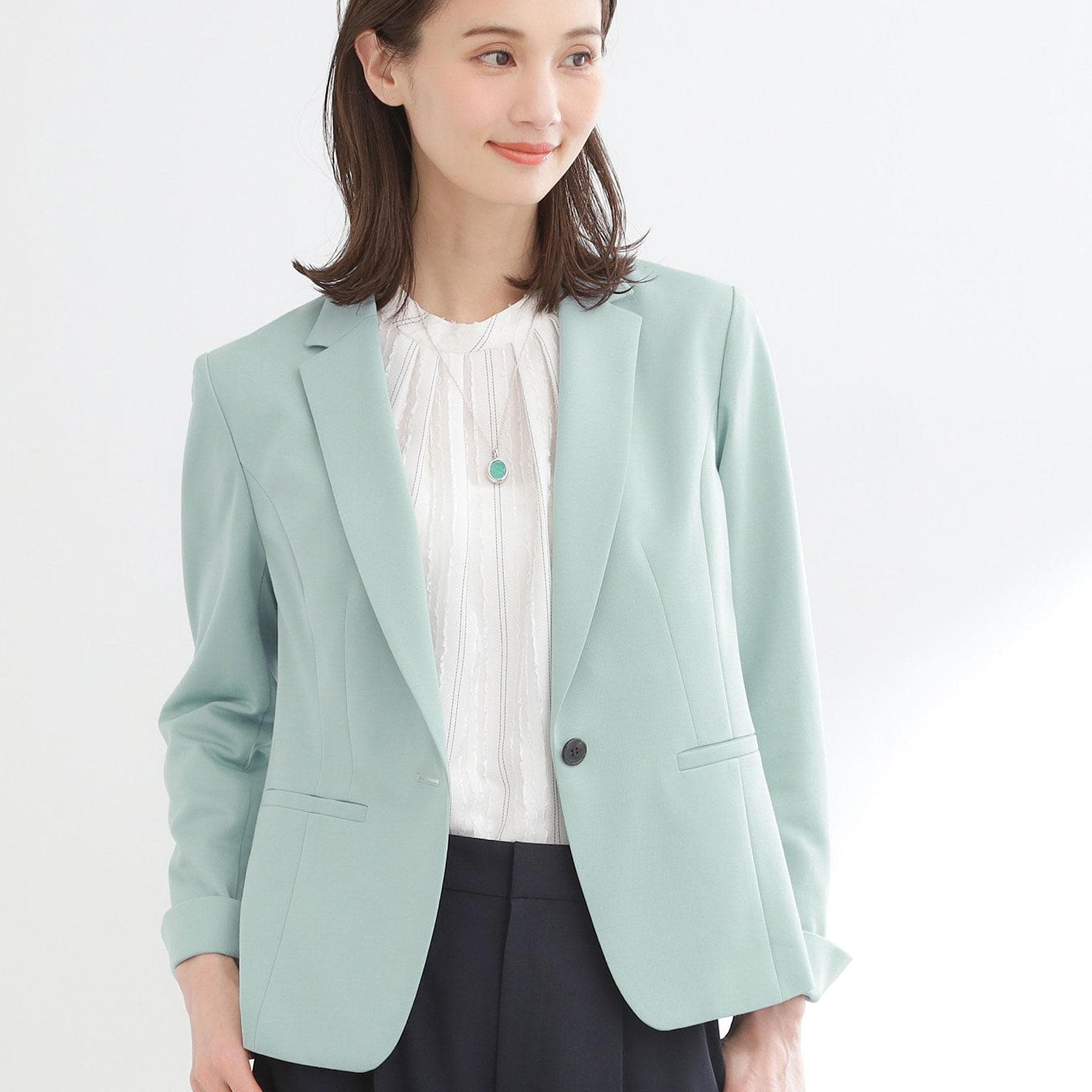 リフレクト Reflect 【匠シリーズ】匠ジャケット／ベーシックテーラード （ミントグリーン(021)） ミントグリーン(021)