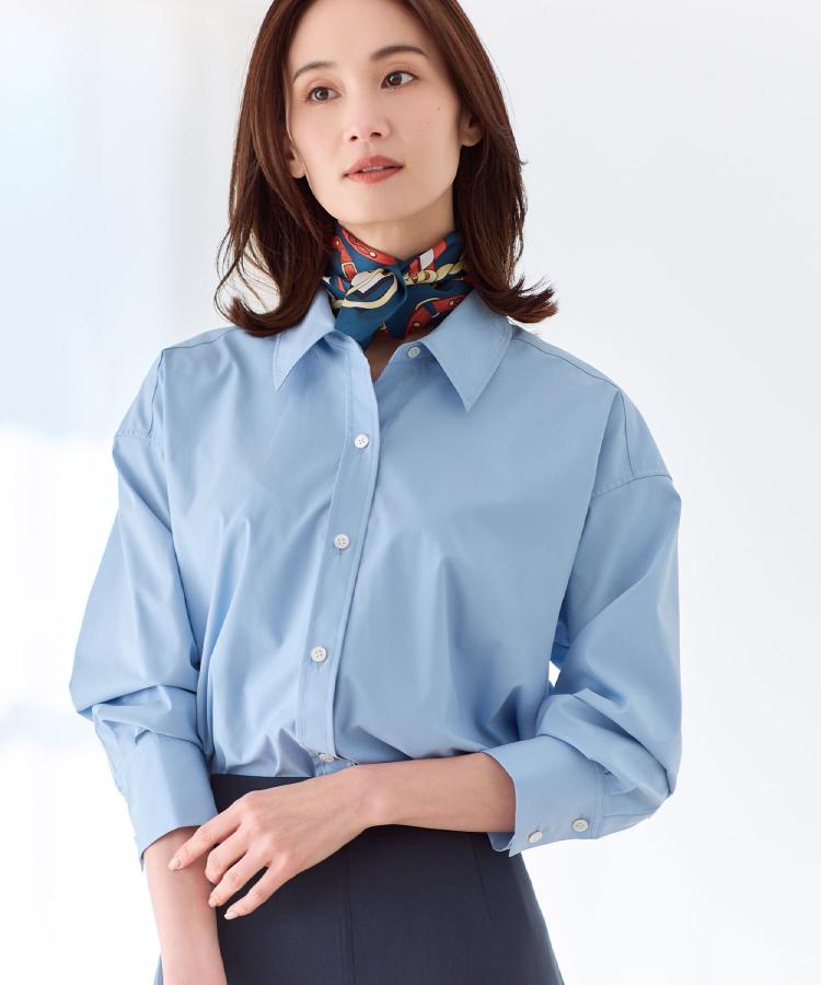 リフレクト Reflect ◆【羽織りにも◎】タイプライタービッグシャツ （サックスブルー(090)） サックスブルー(090)