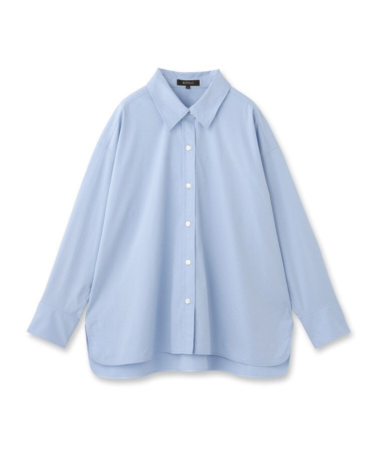 リフレクト Reflect ◆【羽織りにも◎】タイプライタービッグシャツ （サックスブルー(090)） サックスブルー(090)