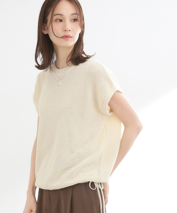 リフレクト Reflect ◆【レイヤードにおすすめ◎】畦編みフレンチスリーブトップス （チャコールグレー(013)） チャコールグレー(013)