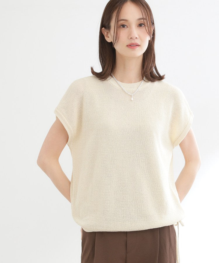 リフレクト Reflect ◆【レイヤードにおすすめ◎】畦編みフレンチスリーブトップス （チャコールグレー(013)） チャコールグレー(013)