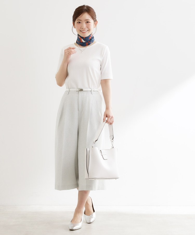 リフレクト Reflect ◆リネンライクワイドミディパンツ （ネイビー(094)） ネイビー(094)