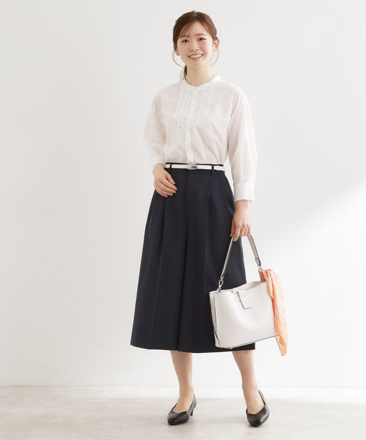 リフレクト Reflect ◆リネンライクワイドミディパンツ （ネイビー(094)） ネイビー(094)