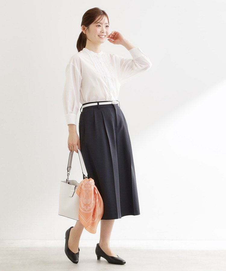 リフレクト Reflect ◆リネンライクワイドミディパンツ （ネイビー(094)） ネイビー(094)