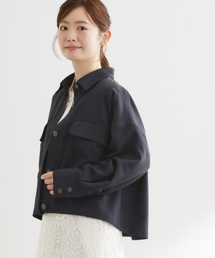 リフレクト Reflect ◆リネンライクシャツブルゾン （ライトグレー(011)） ライトグレー(011)