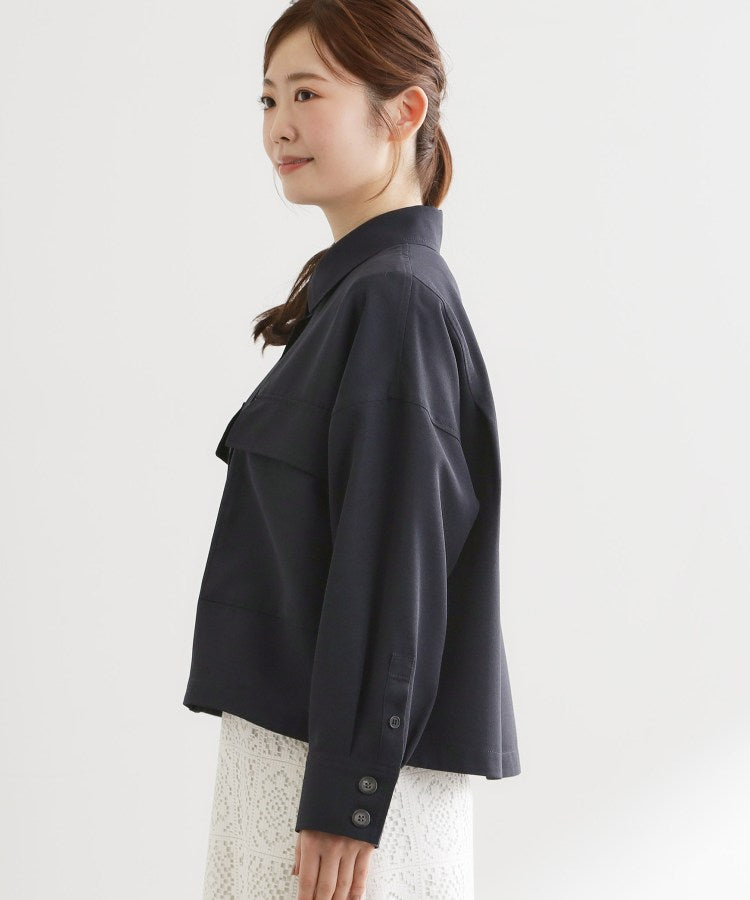 リフレクト Reflect ◆リネンライクシャツブルゾン （ライトグレー(011)） ライトグレー(011)